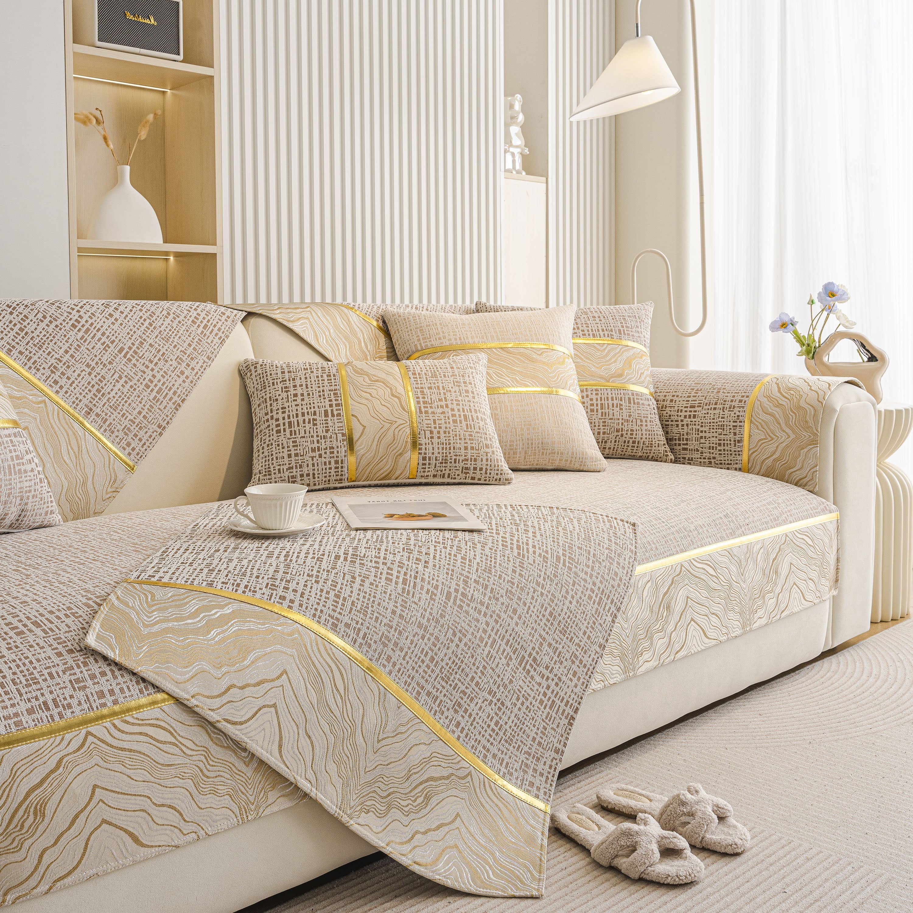 Modern Non-Slip Couch Slipcover, Soft, Durable & Washable Furniture Protector - Image 90