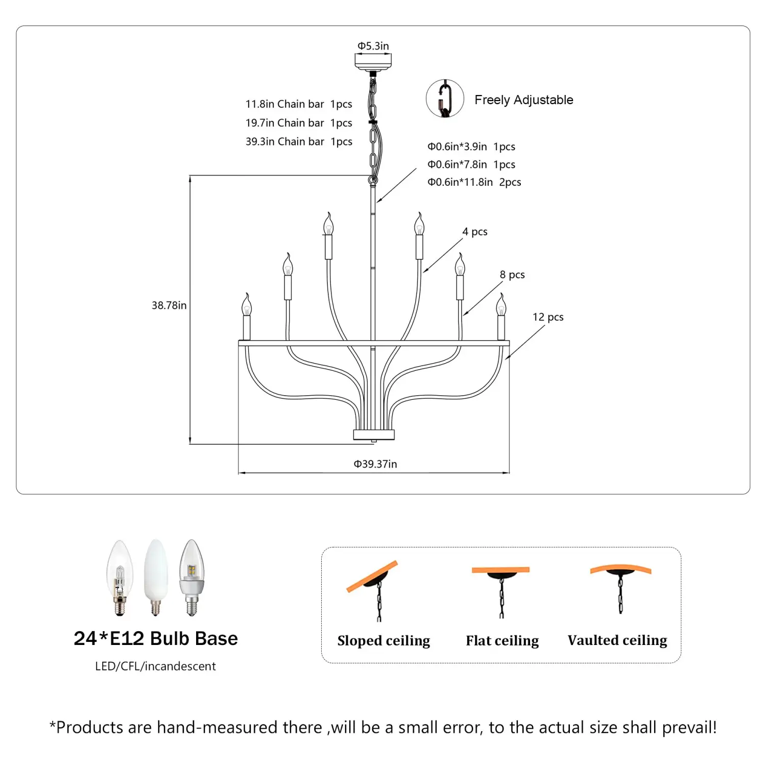 Modern Pendant Light Living Room Chandelier with Adjustable Height - Image 2