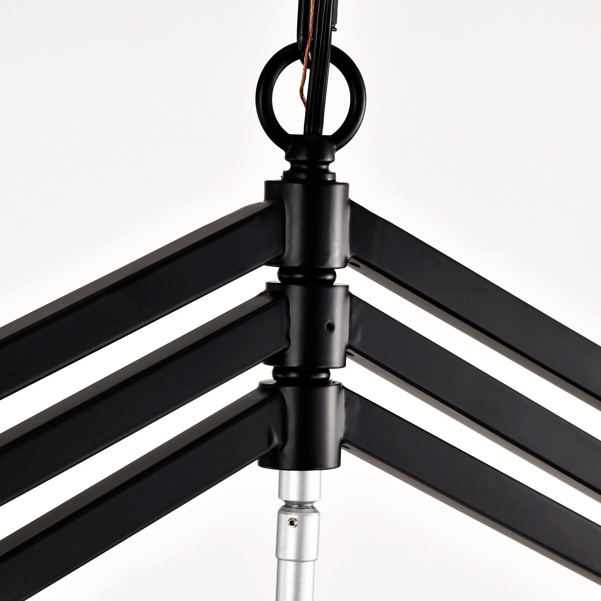 Modern Pendant Lighting with Silver Finish 8-Light Farmhouse Chandelier - Image 9