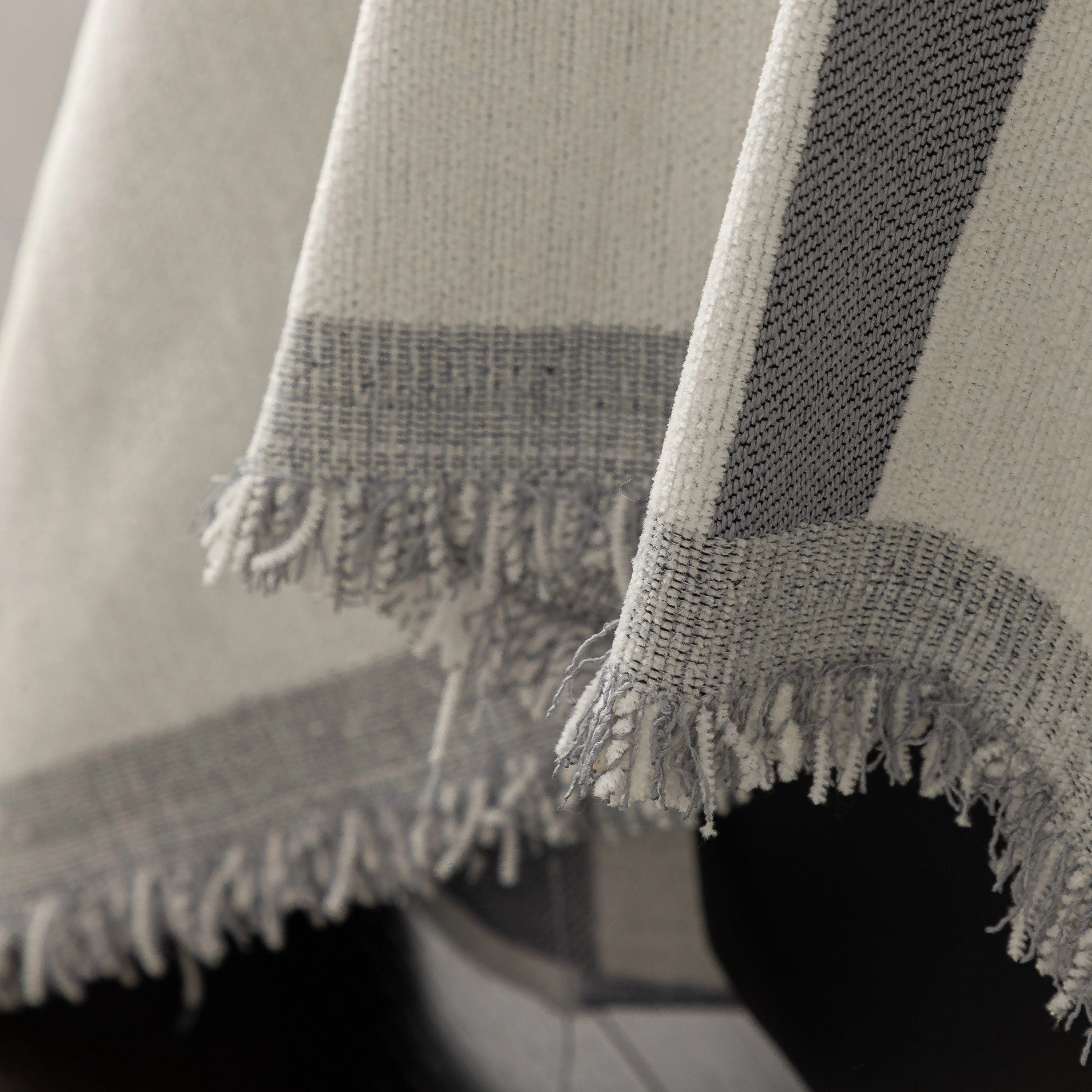 Modern Plaid Heavy Duty Sofa Throw Blanket, Boho Farmhouse Couch Cover with Tassel - Image 29