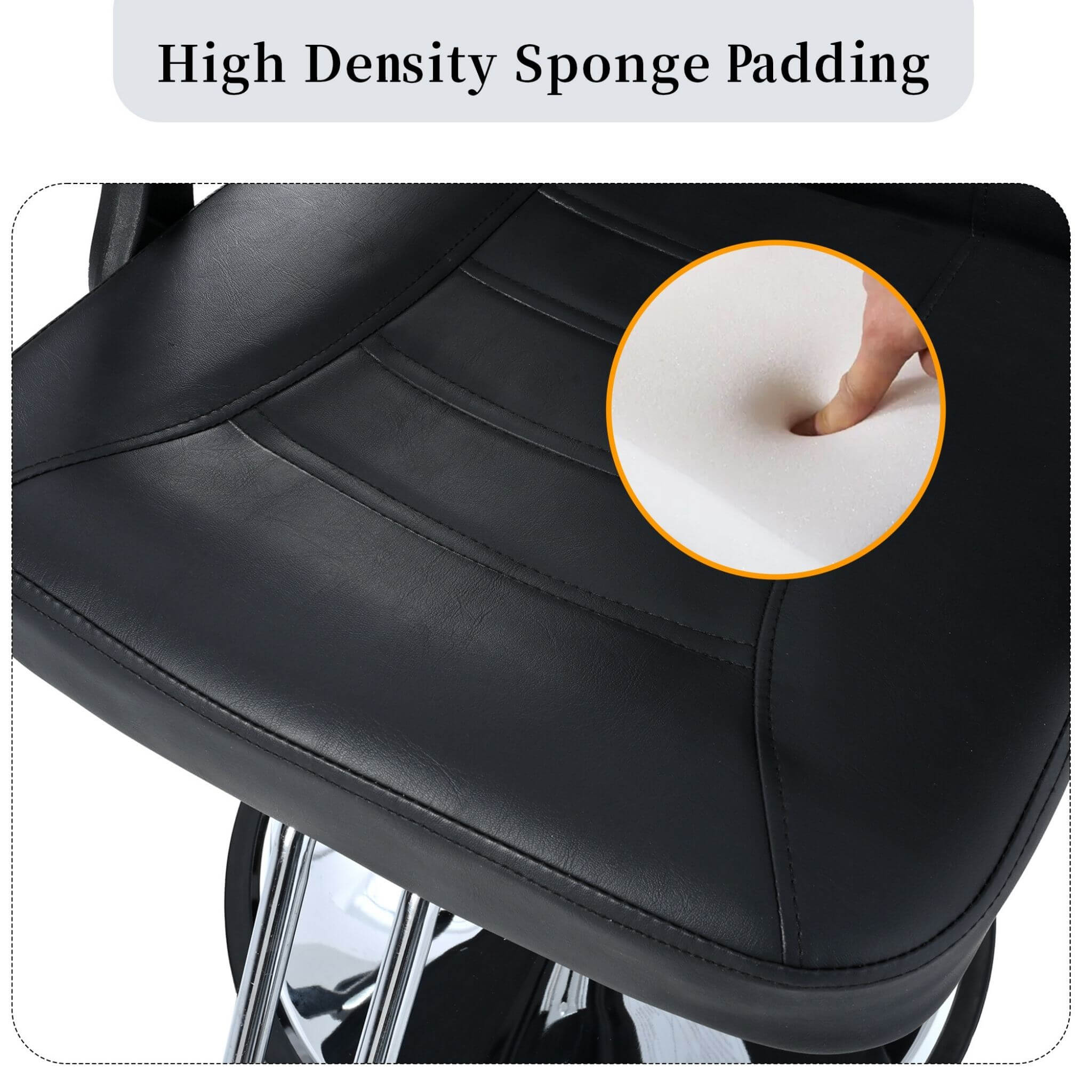 Modern Reclining Barber Chair With Adjustable Headrest And Hydraulic Pump (SAK62751) - Image 10