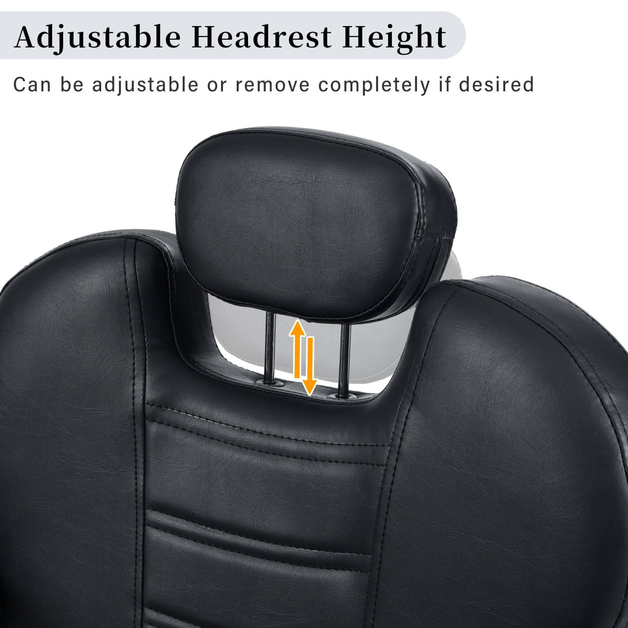 Modern Reclining Barber Chair With Adjustable Headrest And Hydraulic Pump (SAK62751) - Image 8