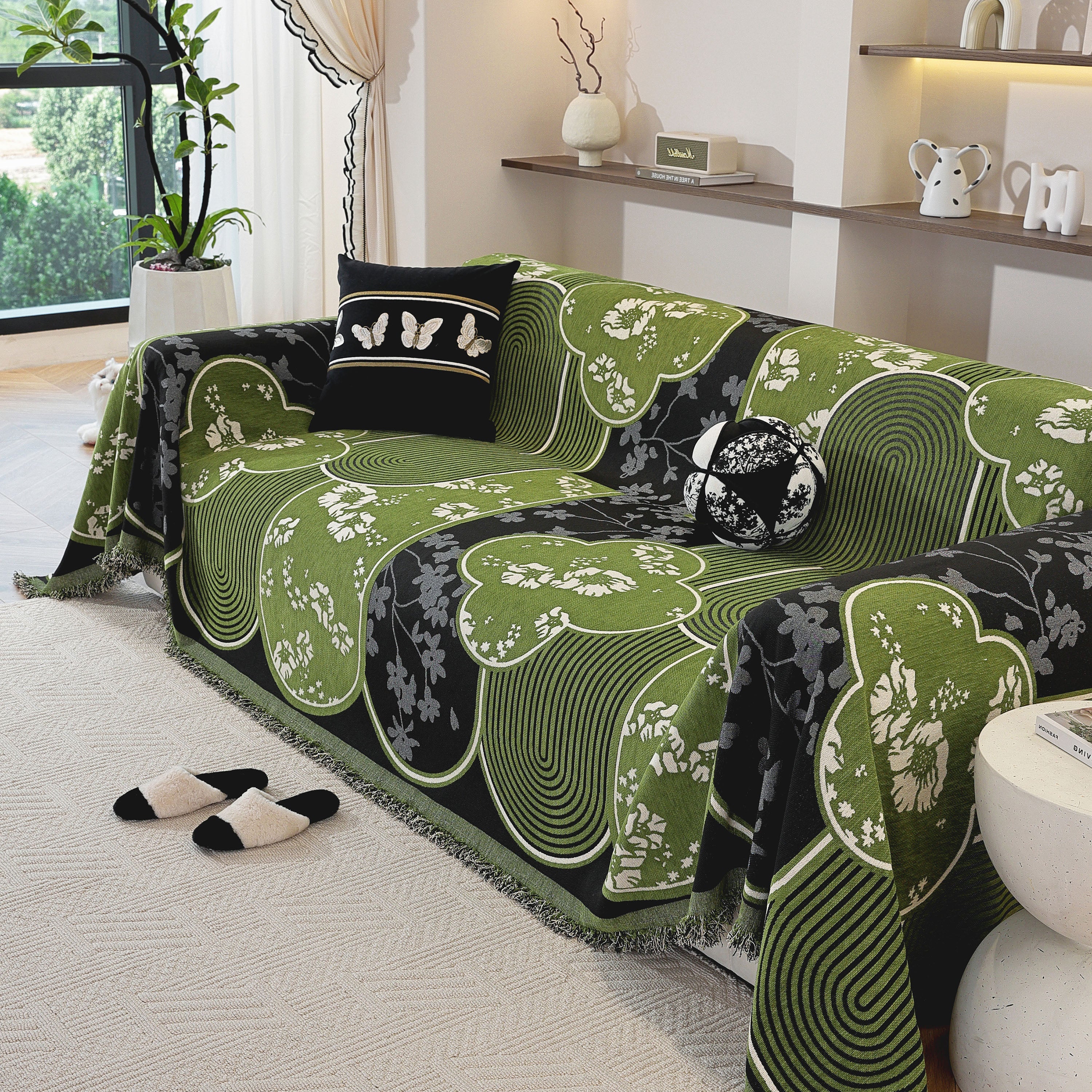 Modern Retro Sofa Throw - Decorative, Washable Chenille Blanket & Couch Protector - Image 19