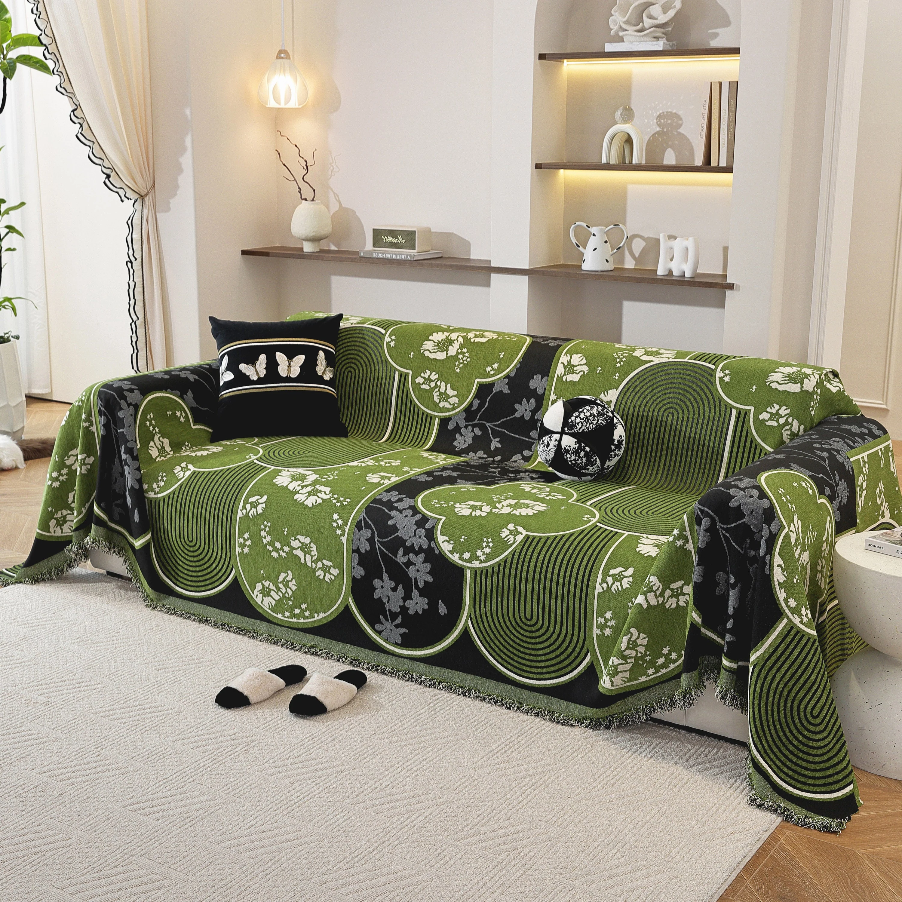 Modern Retro Sofa Throw - Decorative, Washable Chenille Blanket & Couch Protector - Image 21