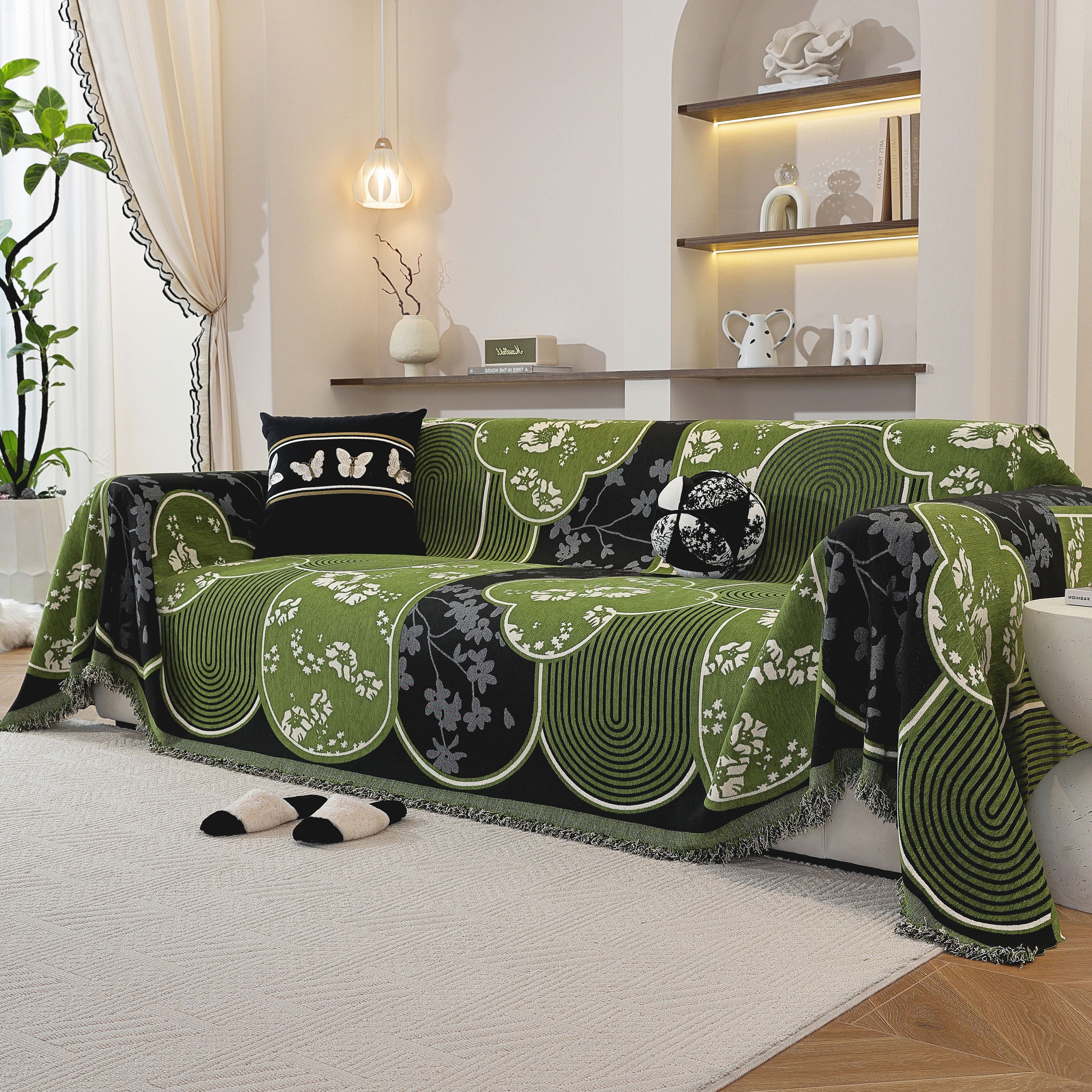 Modern Retro Sofa Throw - Decorative, Washable Chenille Blanket & Couch Protector - Image 22