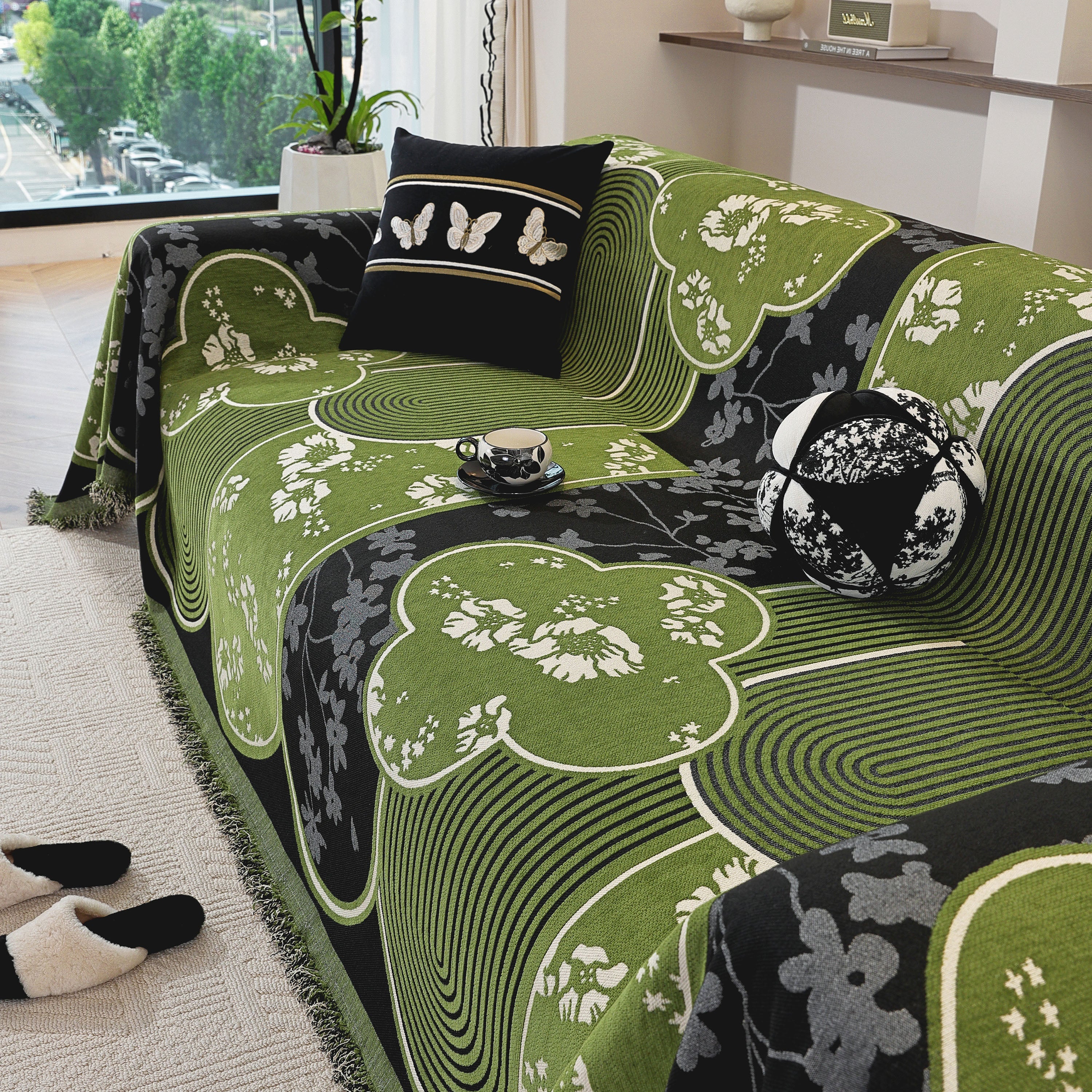 Modern Retro Sofa Throw - Decorative, Washable Chenille Blanket & Couch Protector - Image 25