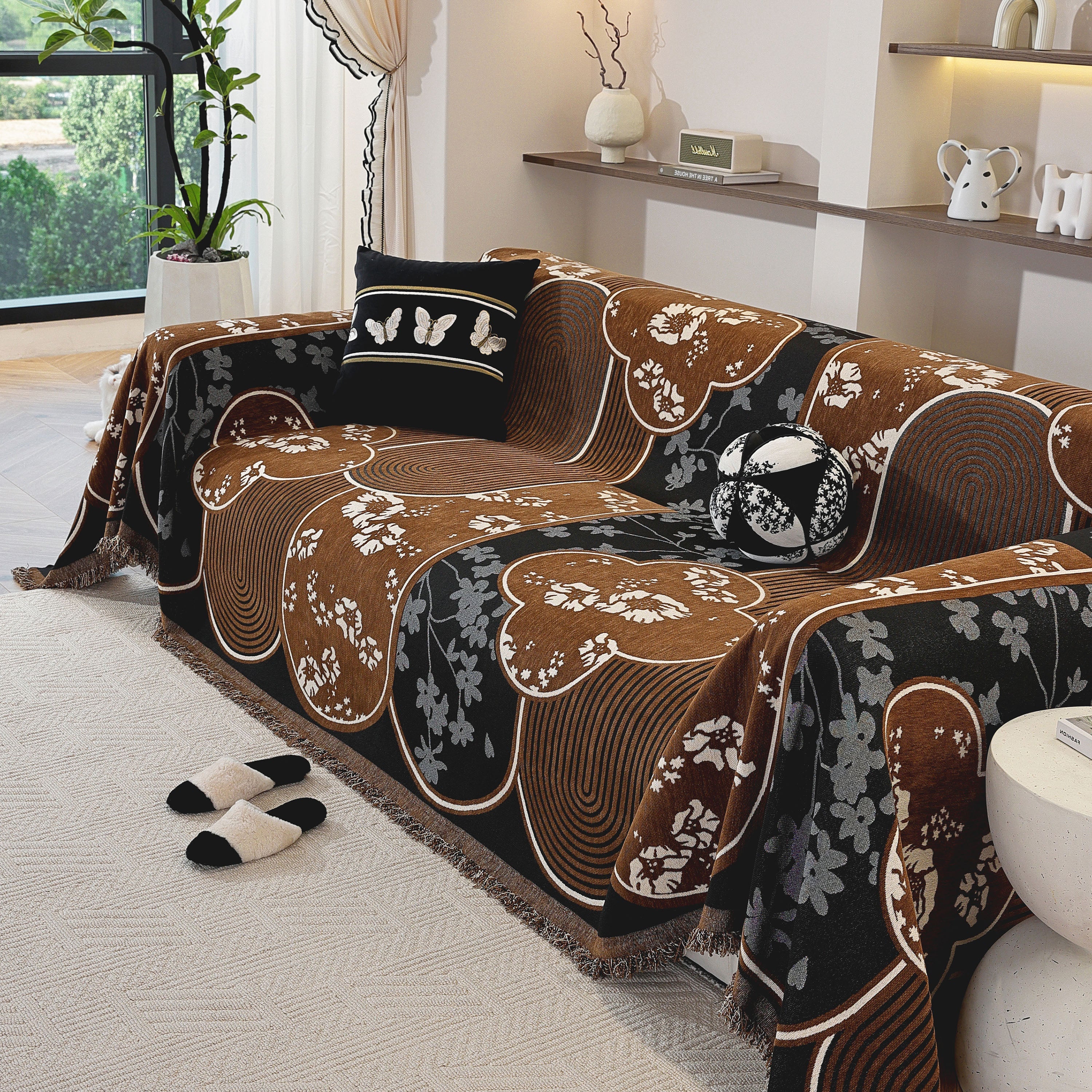 Modern Retro Sofa Throw - Decorative, Washable Chenille Blanket & Couch Protector - Image 34