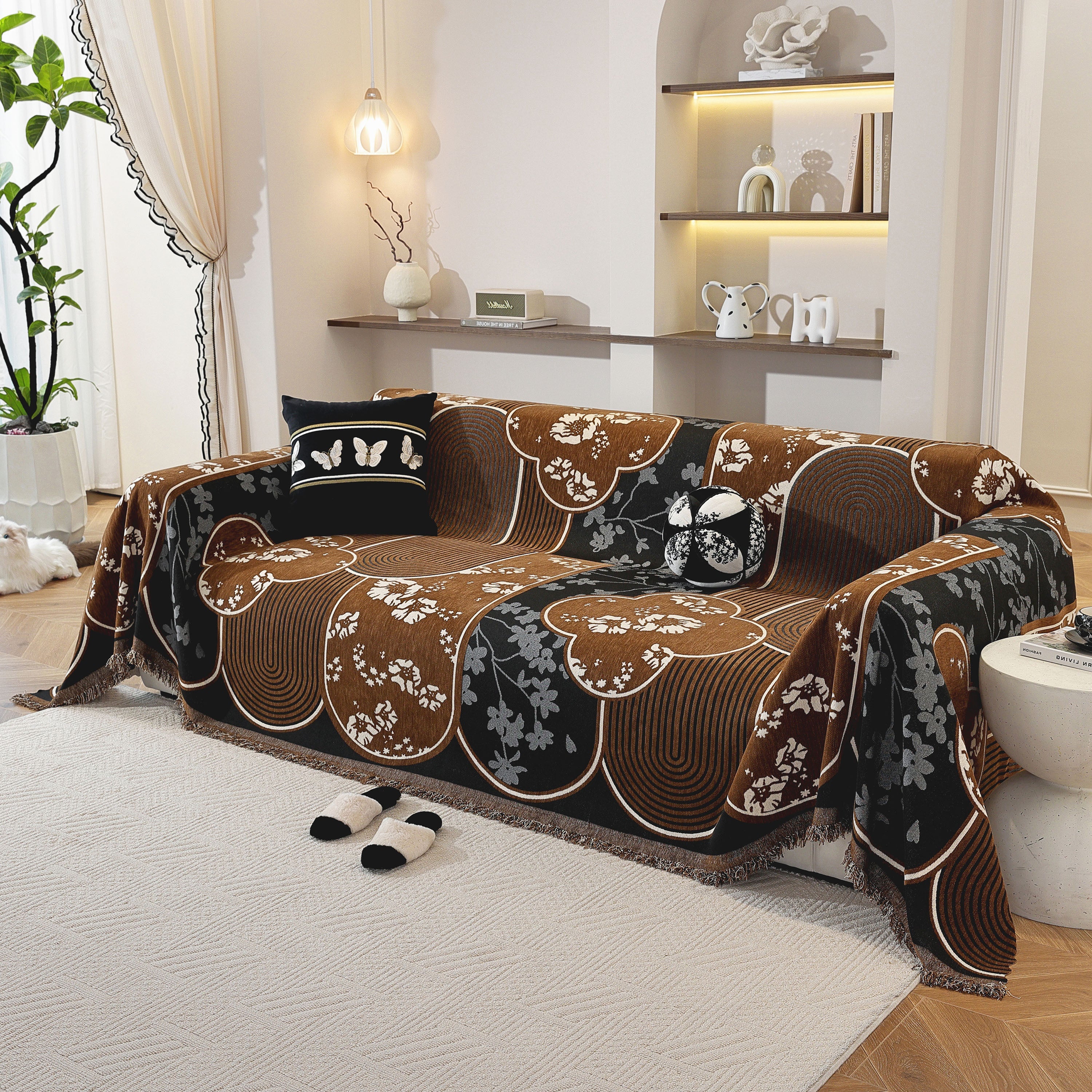 Modern Retro Sofa Throw - Decorative, Washable Chenille Blanket & Couch Protector - Image 35