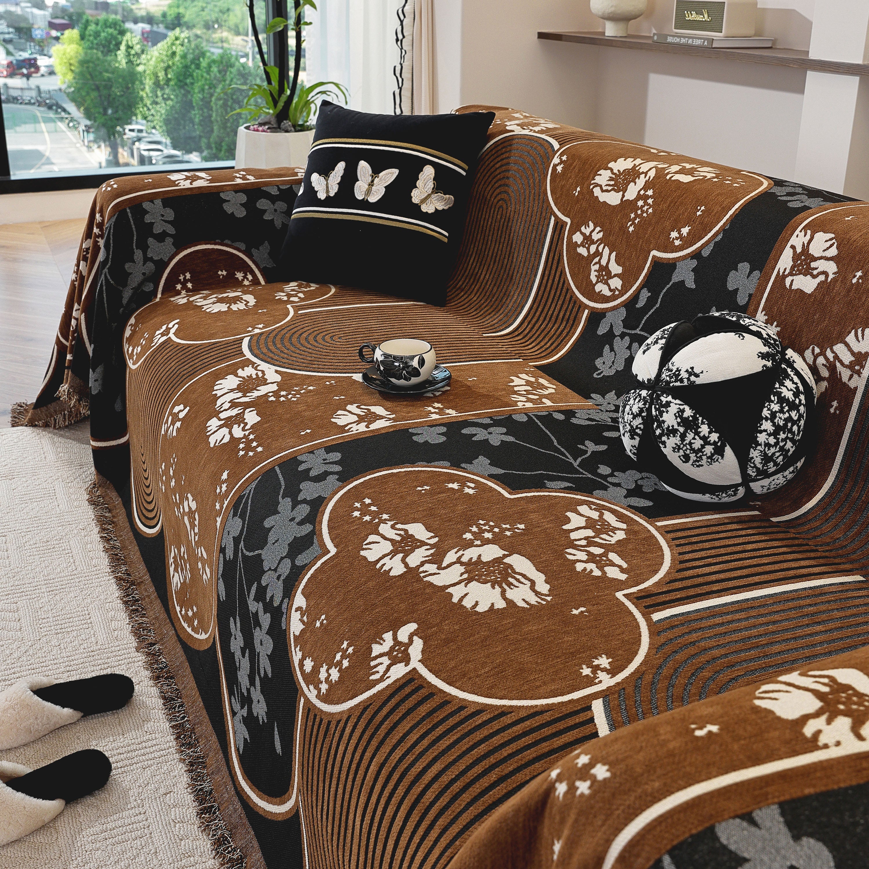 Modern Retro Sofa Throw - Decorative, Washable Chenille Blanket & Couch Protector - Image 41