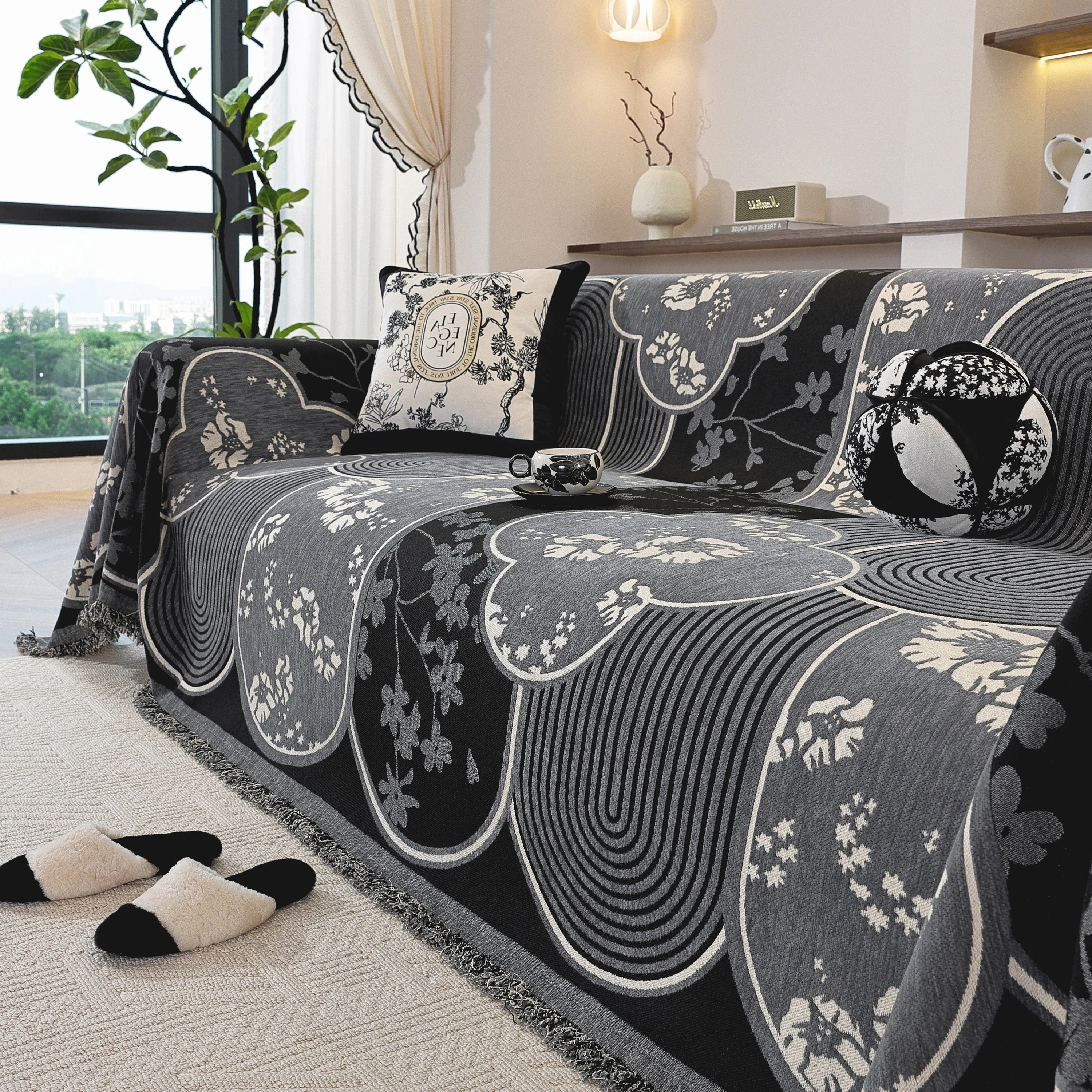 Modern Retro Sofa Throw - Decorative, Washable Chenille Blanket & Couch Protector - Image 50