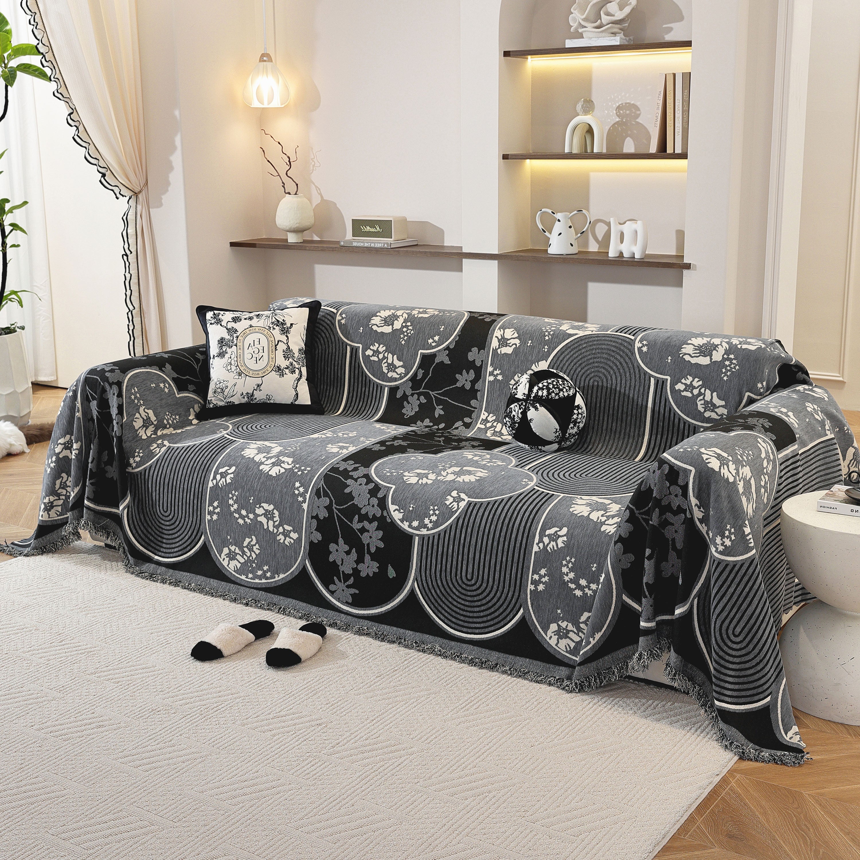 Modern Retro Sofa Throw - Decorative, Washable Chenille Blanket & Couch Protector - Image 51