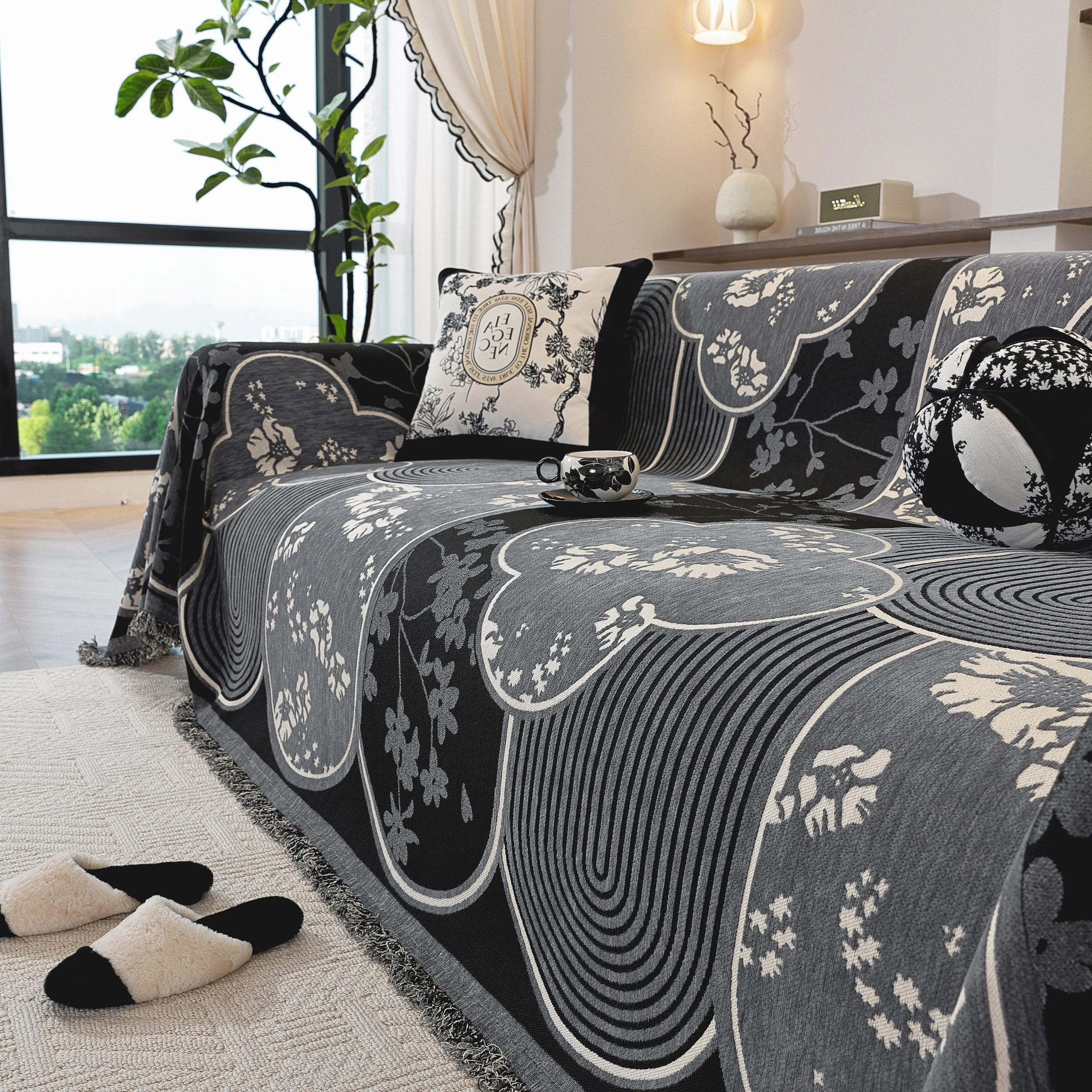 Modern Retro Sofa Throw - Decorative, Washable Chenille Blanket & Couch Protector - Image 55