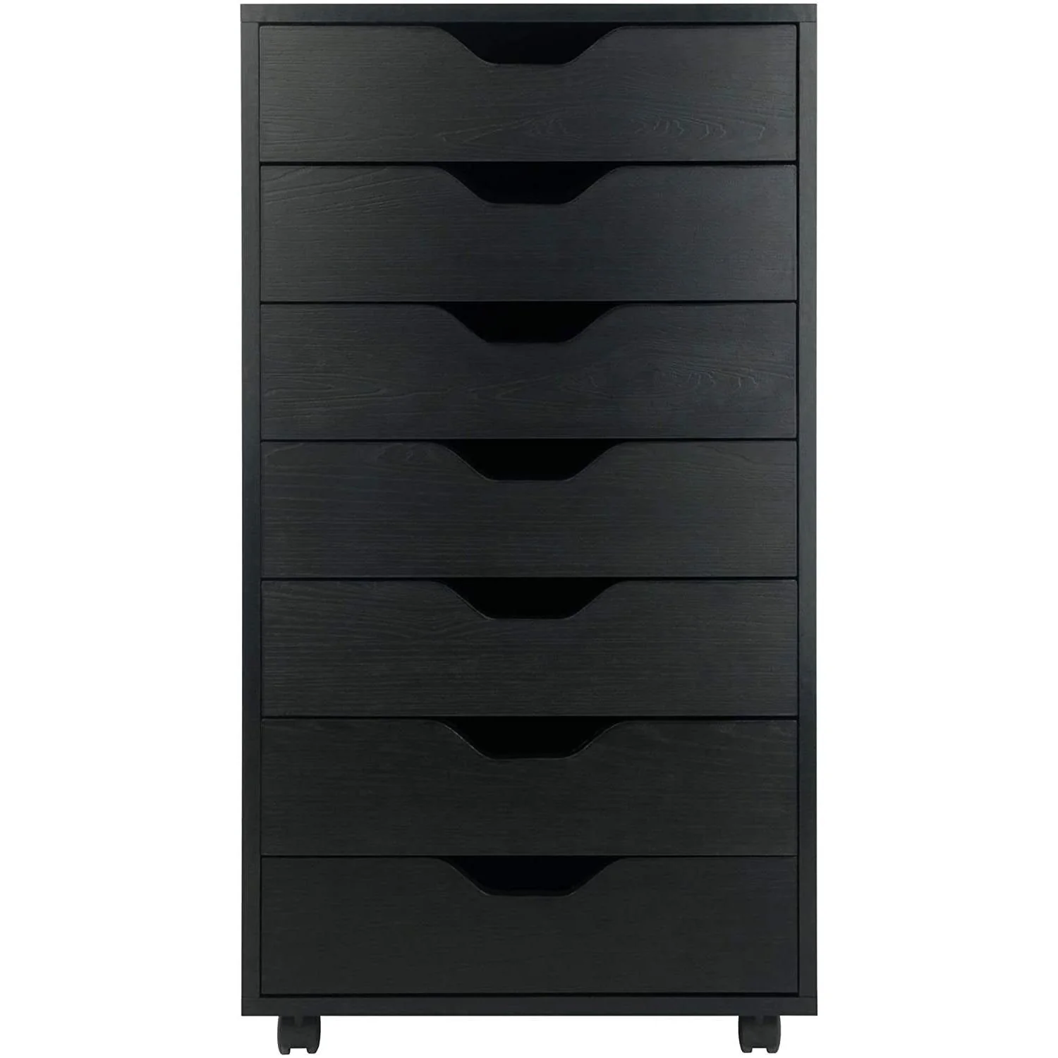 Modern Scandinavian Style 7-Drawer Storage Cabinet Chest in Black Finish - Image 2