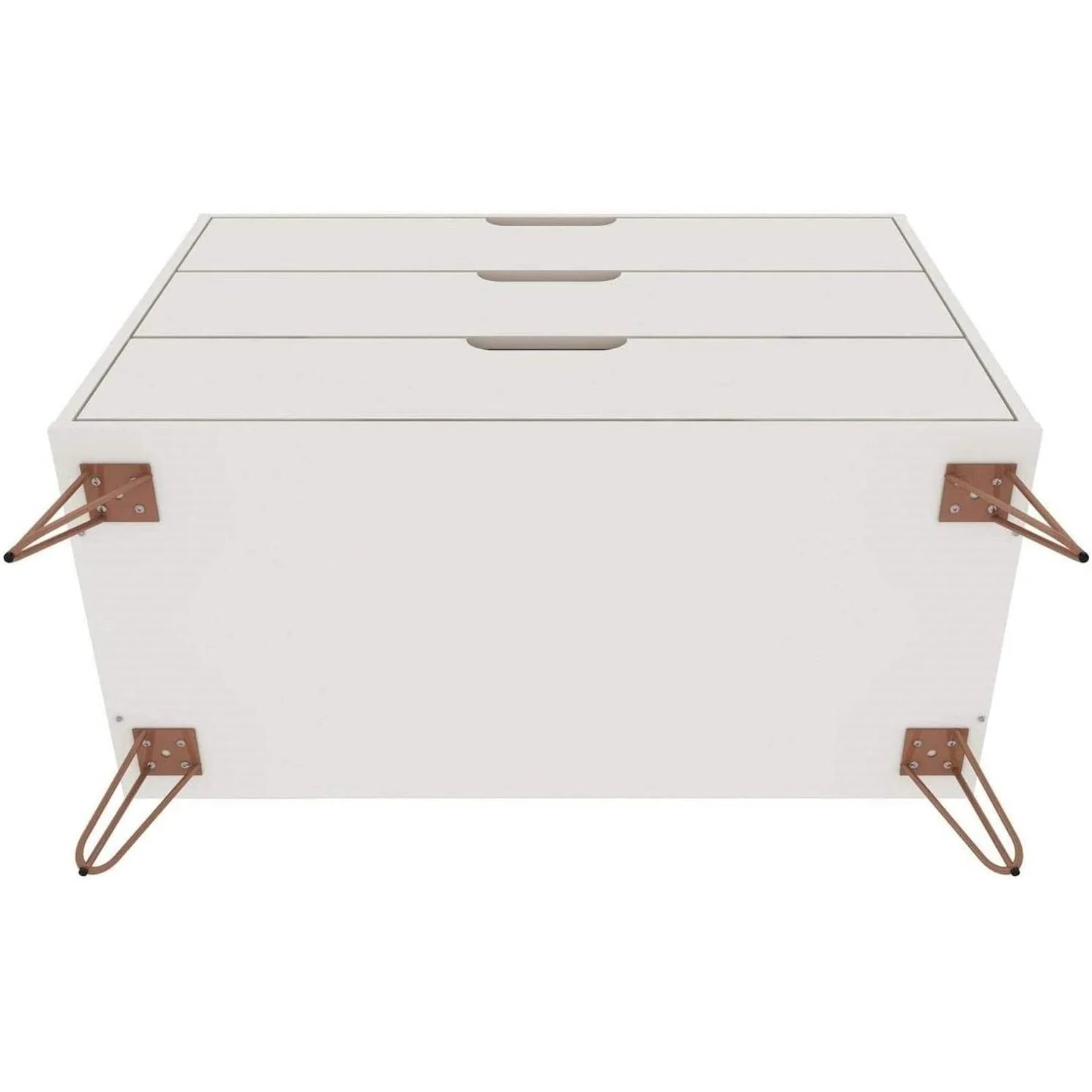 Modern Scandinavian Style Bedroom 3-Drawer Dresser in Off-White Finish - Image 4