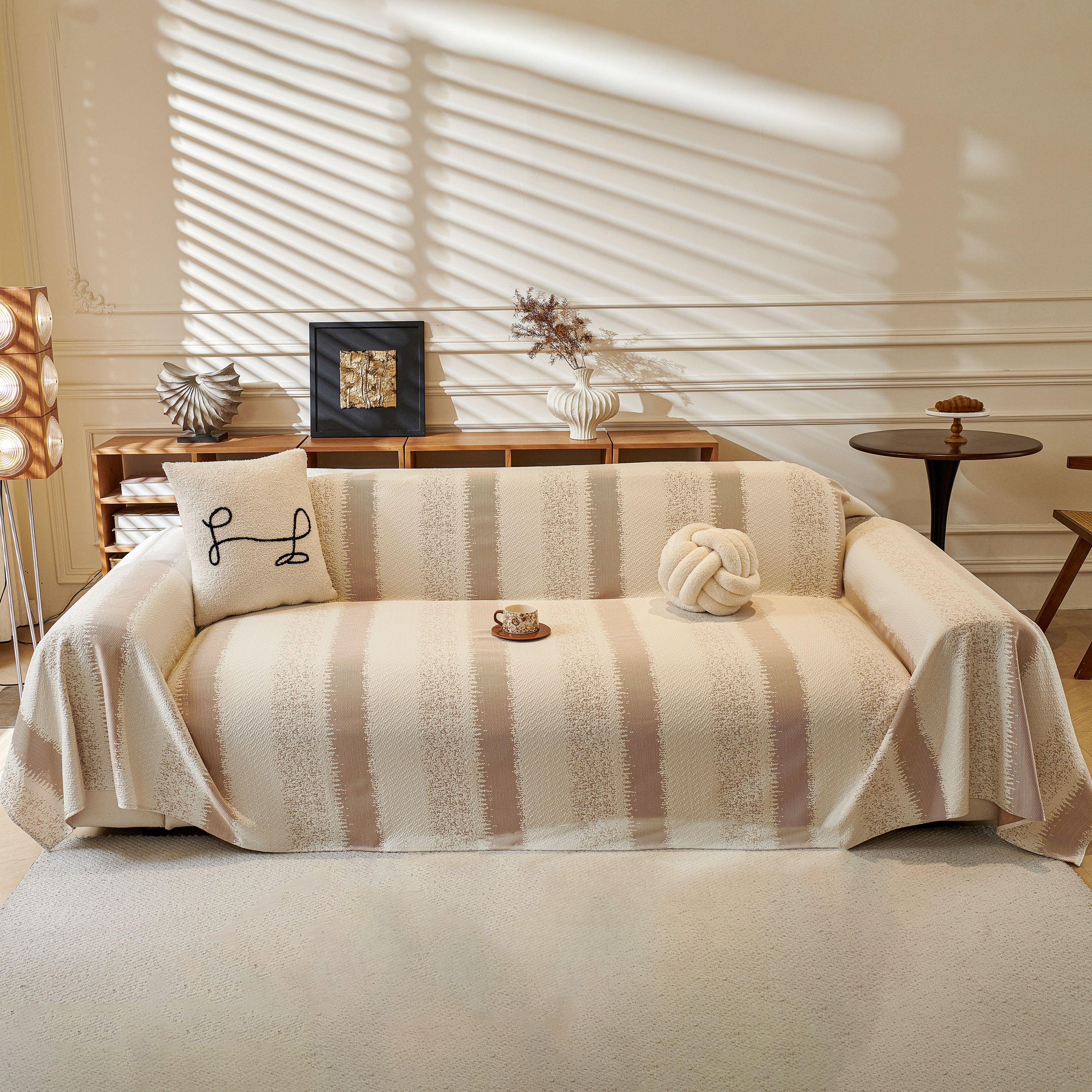 Modern Striped Sofa Throw Blanket, Lightweight Couch Cover for Summer Seating - Image 21