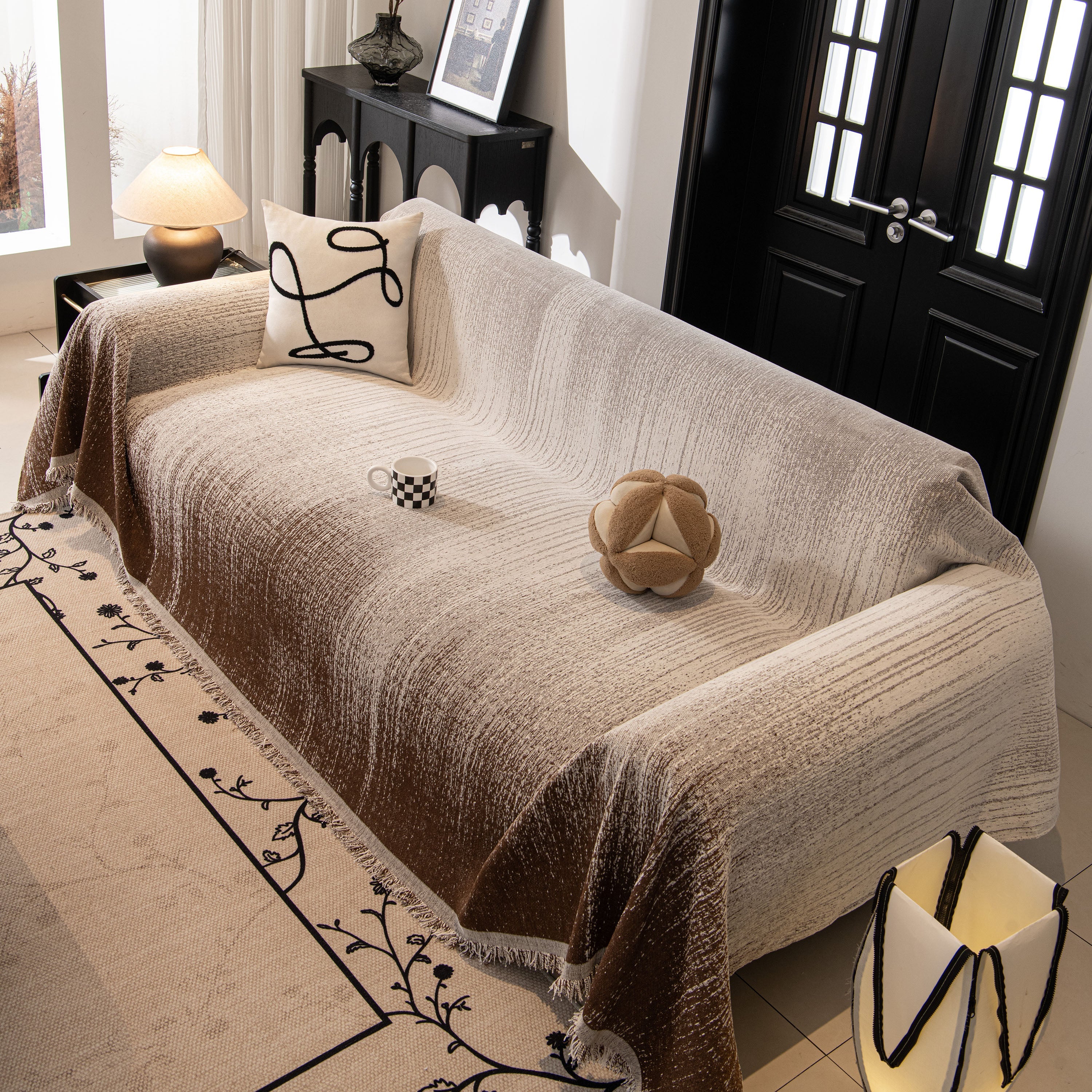 Modern Textured Sofa Cover Blanket, Tightly Woven Pet Sofa Throw for Sectional Couches - Image 101