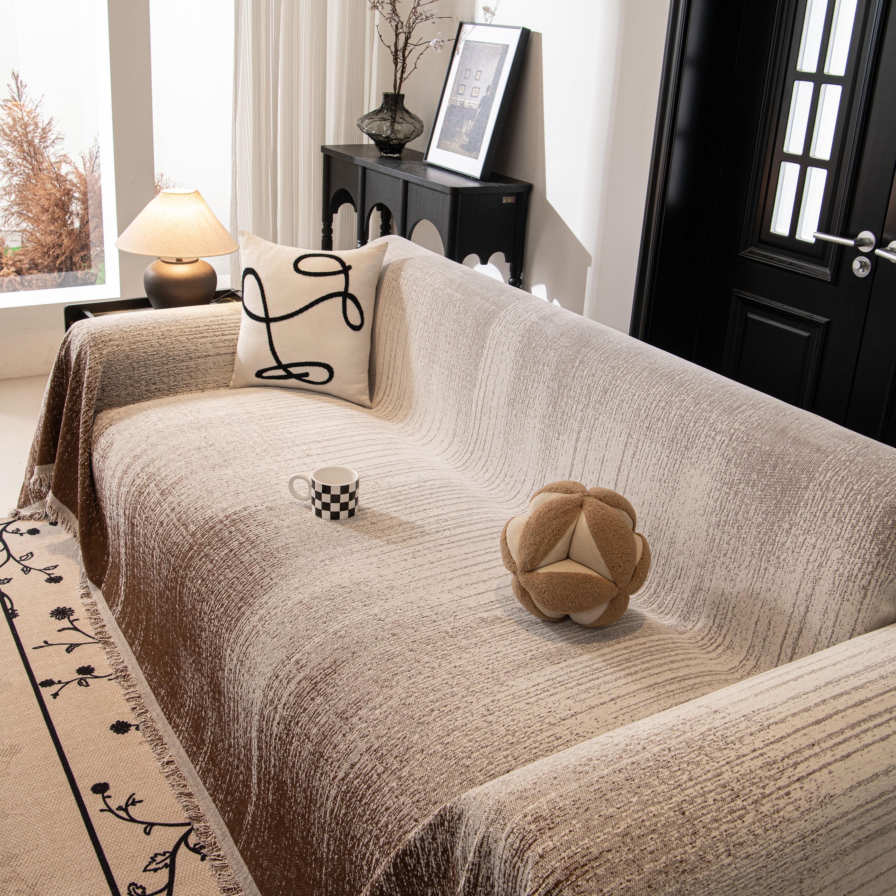 Modern Textured Sofa Cover Blanket, Tightly Woven Pet Sofa Throw for Sectional Couches - Image 102