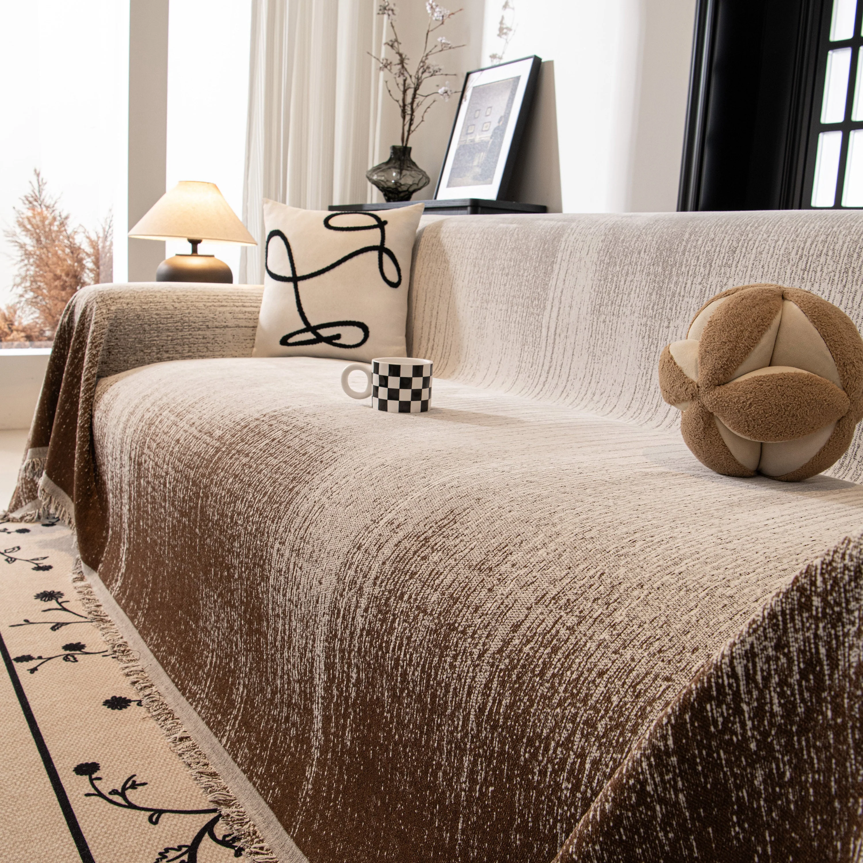Modern Textured Sofa Cover Blanket, Tightly Woven Pet Sofa Throw for Sectional Couches - Image 104