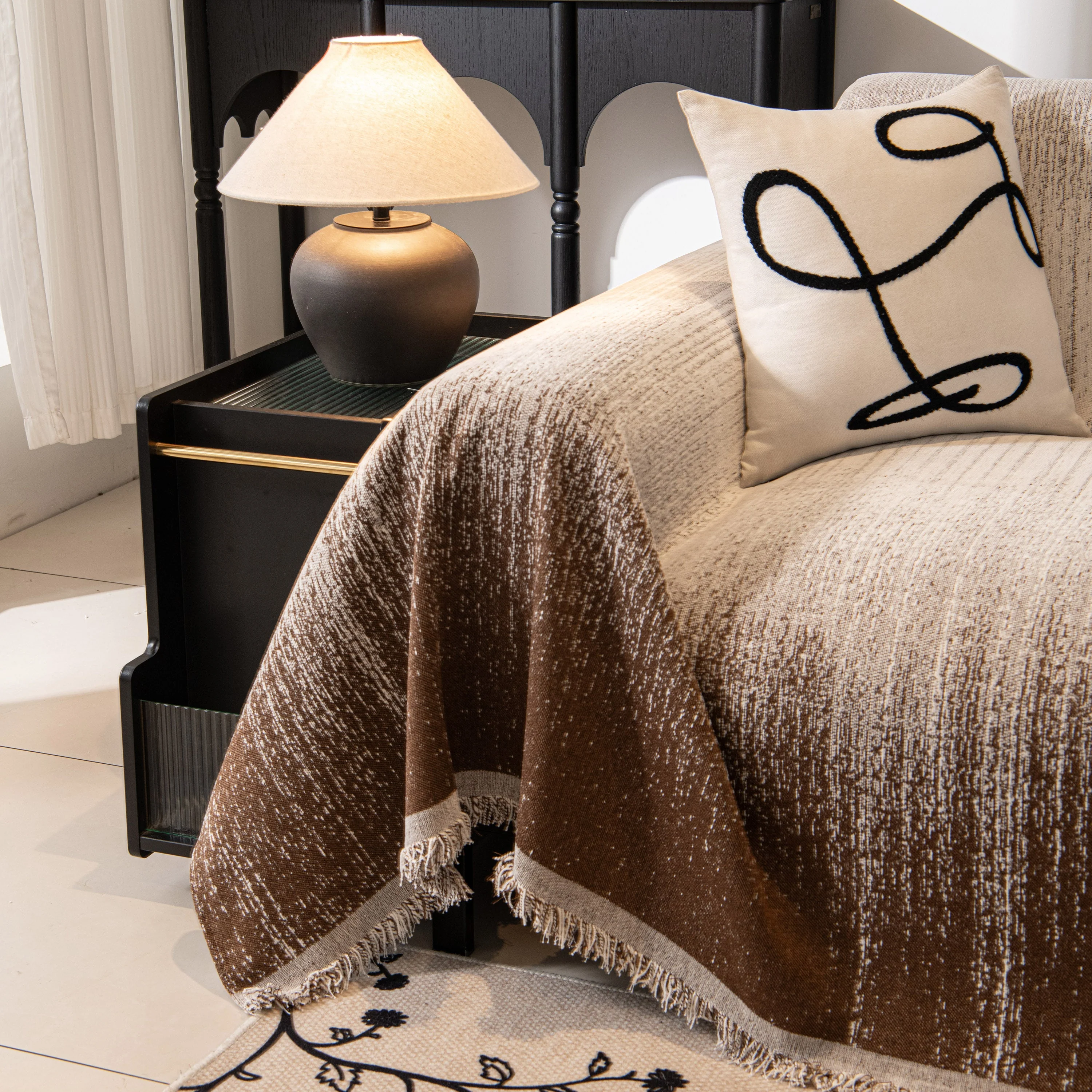 Modern Textured Sofa Cover Blanket, Tightly Woven Pet Sofa Throw for Sectional Couches - Image 105
