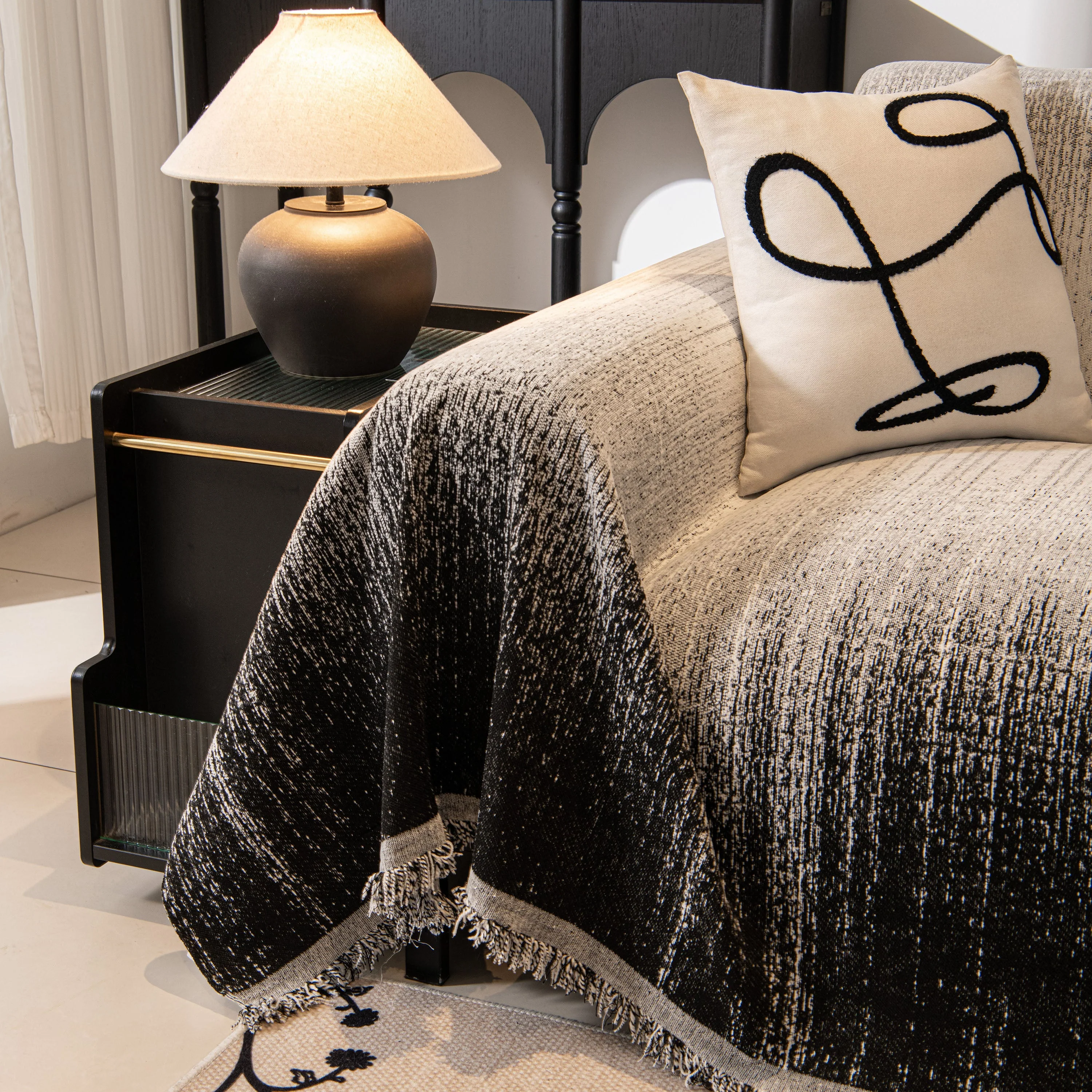 Modern Textured Sofa Cover Blanket, Tightly Woven Pet Sofa Throw for Sectional Couches - Image 11