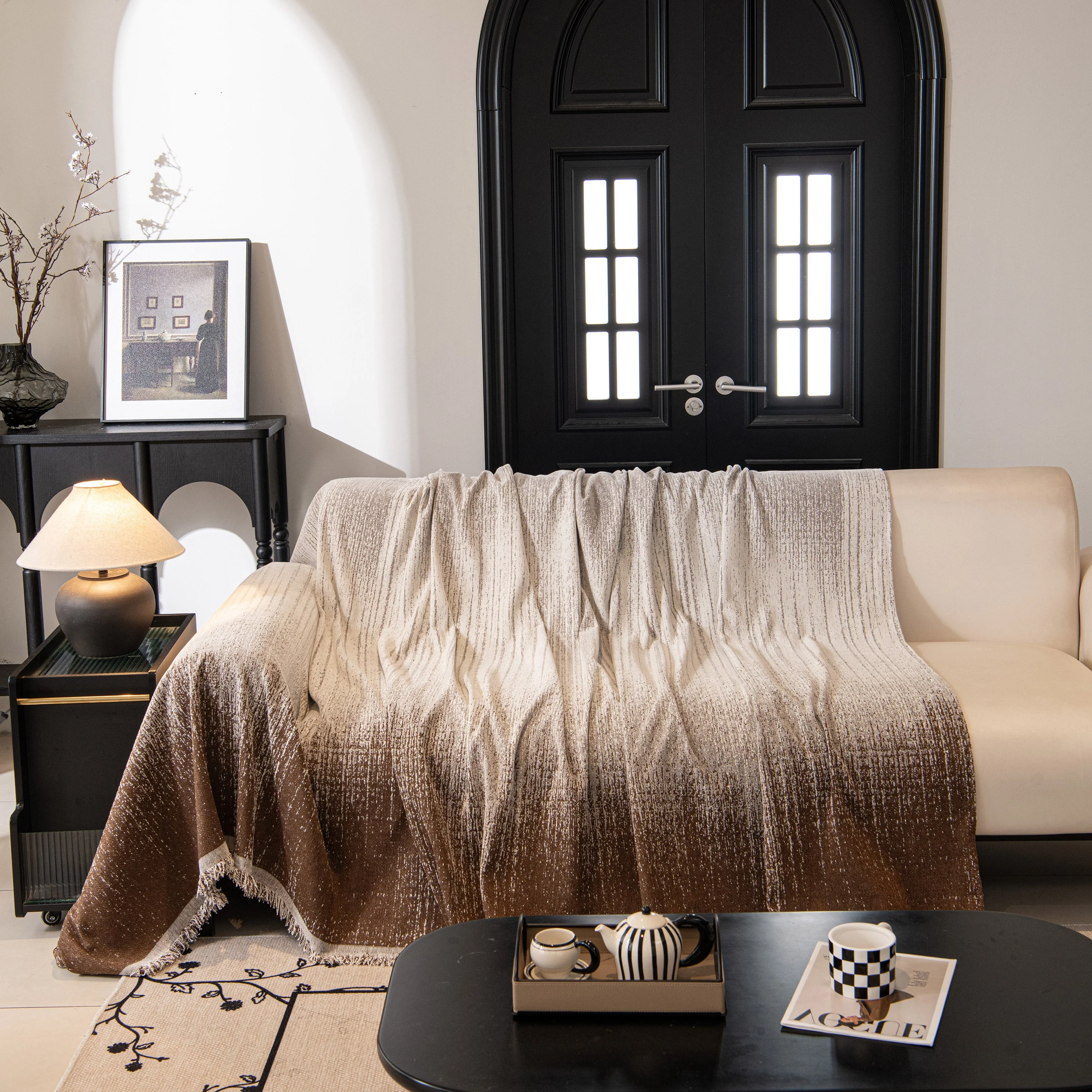 Modern Textured Sofa Cover Blanket, Tightly Woven Pet Sofa Throw for Sectional Couches - Image 113