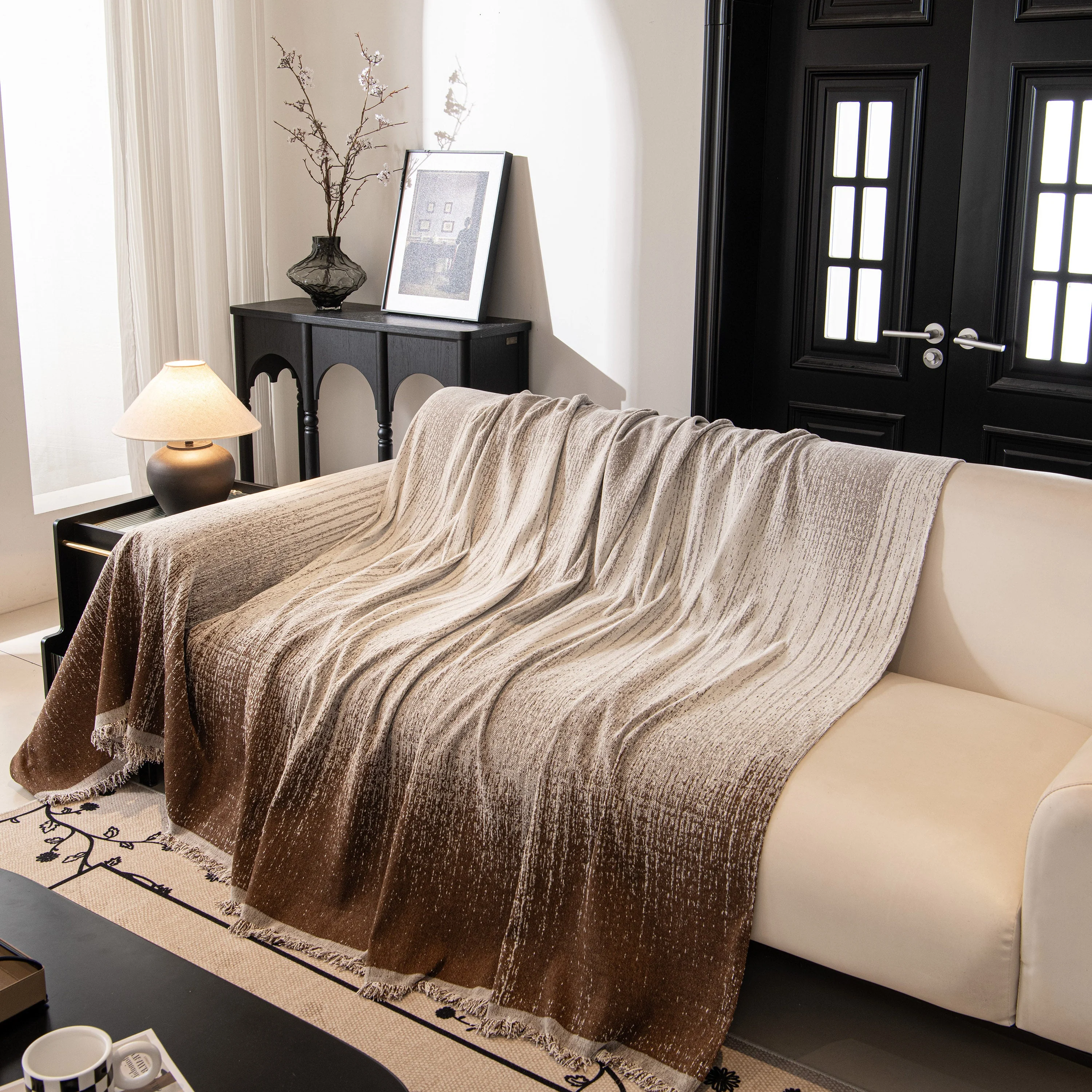 Modern Textured Sofa Cover Blanket, Tightly Woven Pet Sofa Throw for Sectional Couches - Image 114