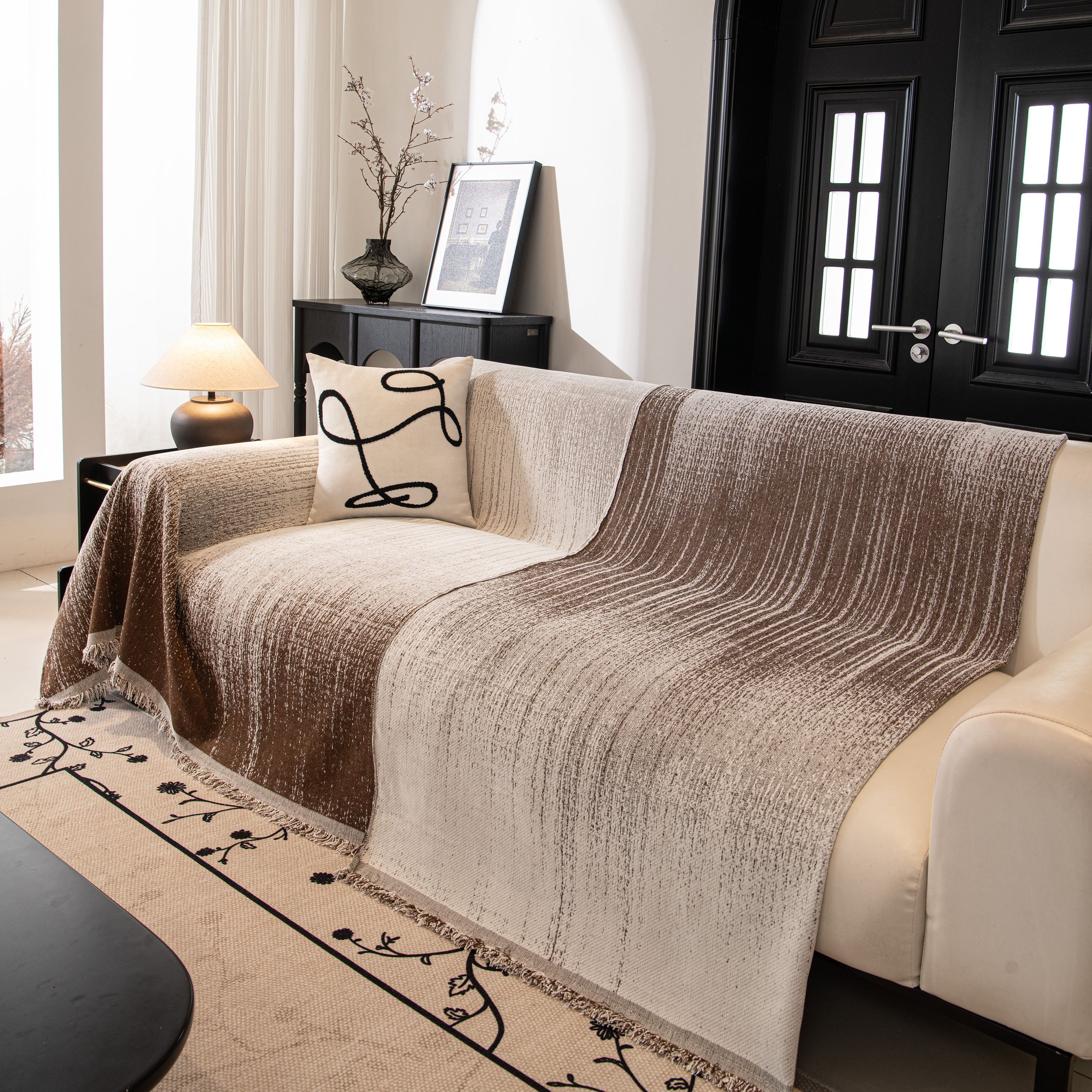Modern Textured Sofa Cover Blanket, Tightly Woven Pet Sofa Throw for Sectional Couches - Image 115