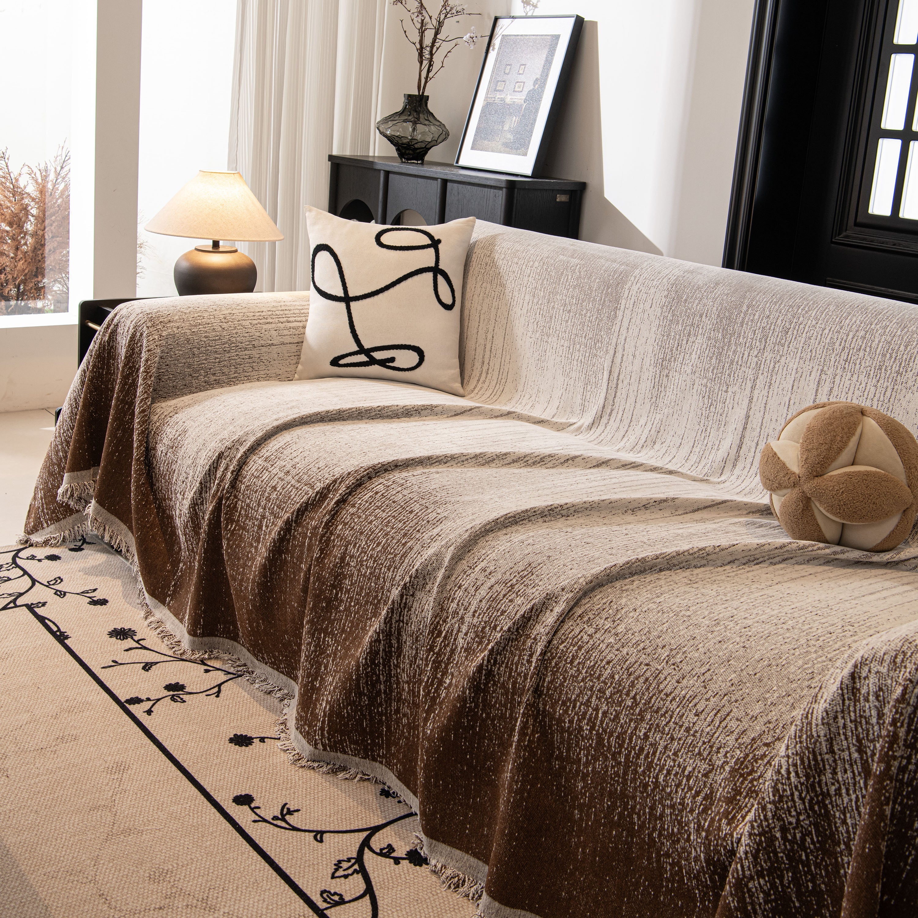 Modern Textured Sofa Cover Blanket, Tightly Woven Pet Sofa Throw for Sectional Couches - Image 117
