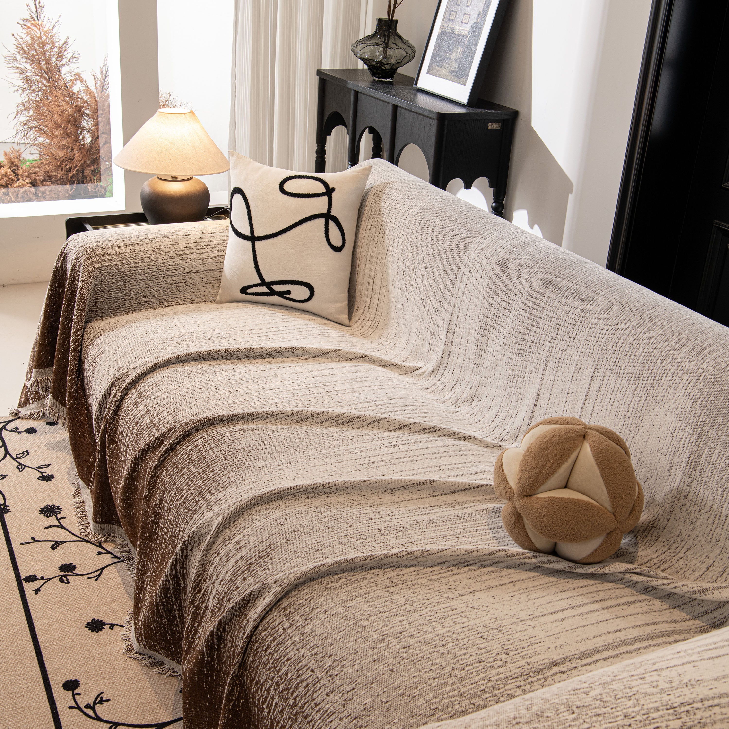 Modern Textured Sofa Cover Blanket, Tightly Woven Pet Sofa Throw for Sectional Couches - Image 118