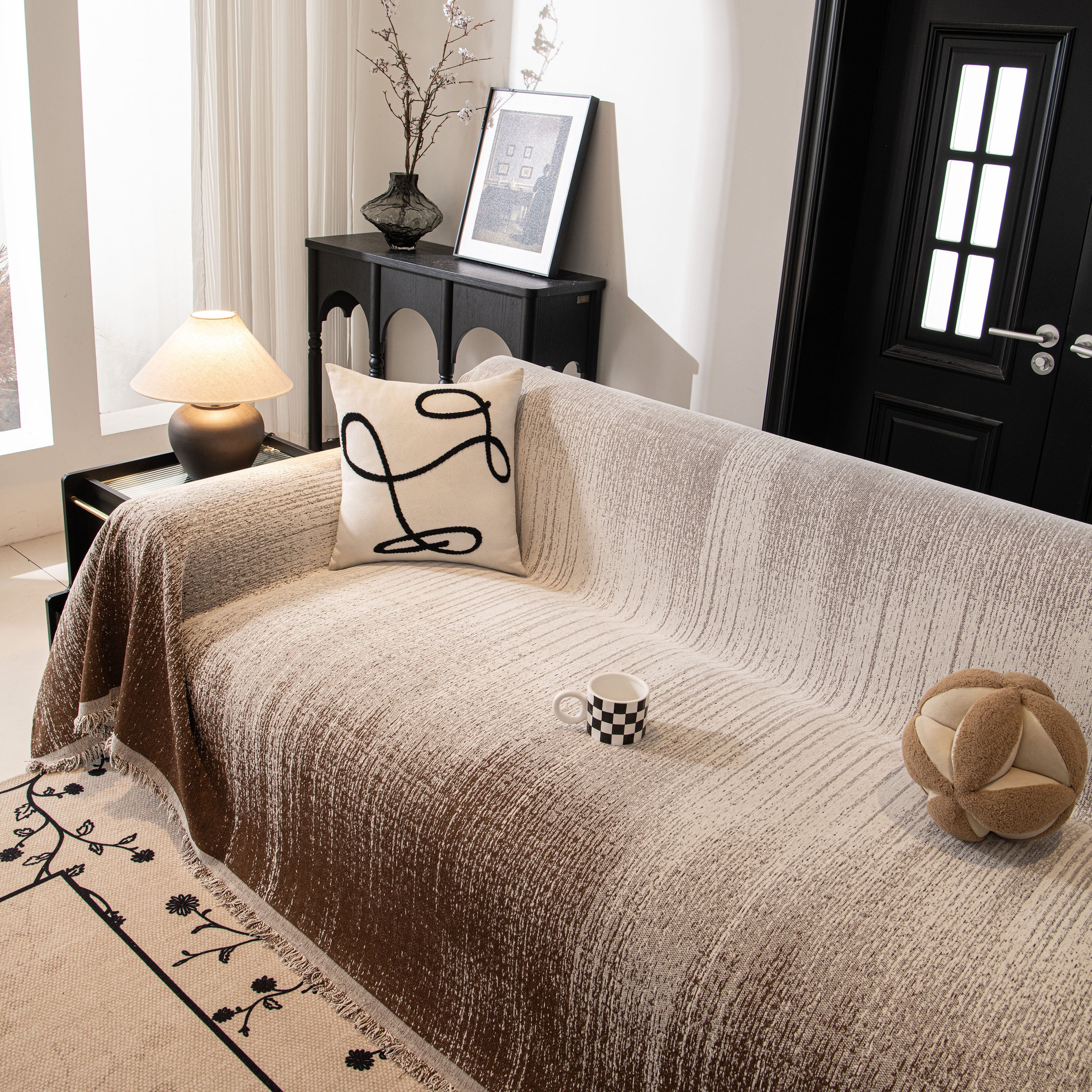 Modern Textured Sofa Cover Blanket, Tightly Woven Pet Sofa Throw for Sectional Couches - Image 120