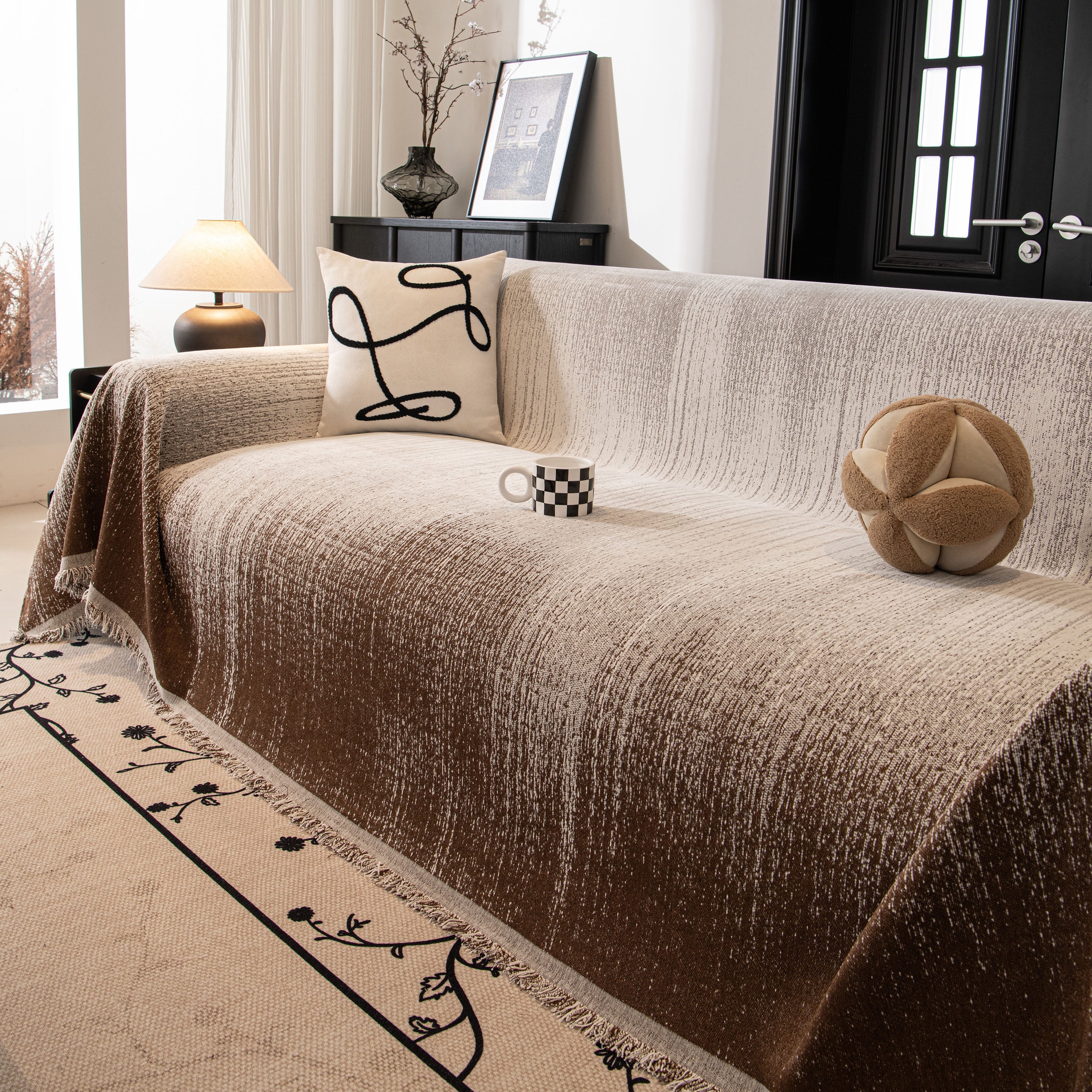 Modern Textured Sofa Cover Blanket, Tightly Woven Pet Sofa Throw for Sectional Couches - Image 121