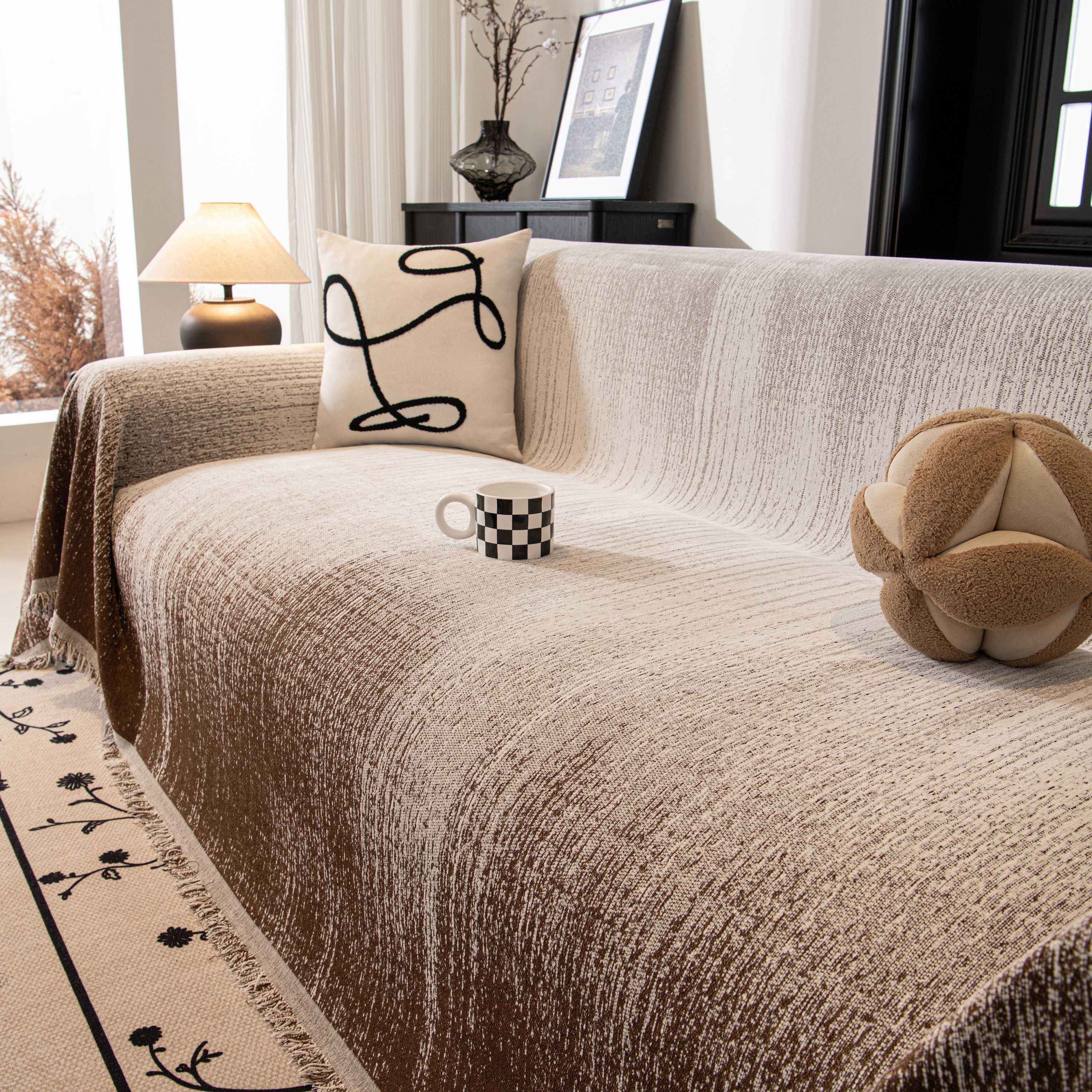 Modern Textured Sofa Cover Blanket, Tightly Woven Pet Sofa Throw for Sectional Couches - Image 123