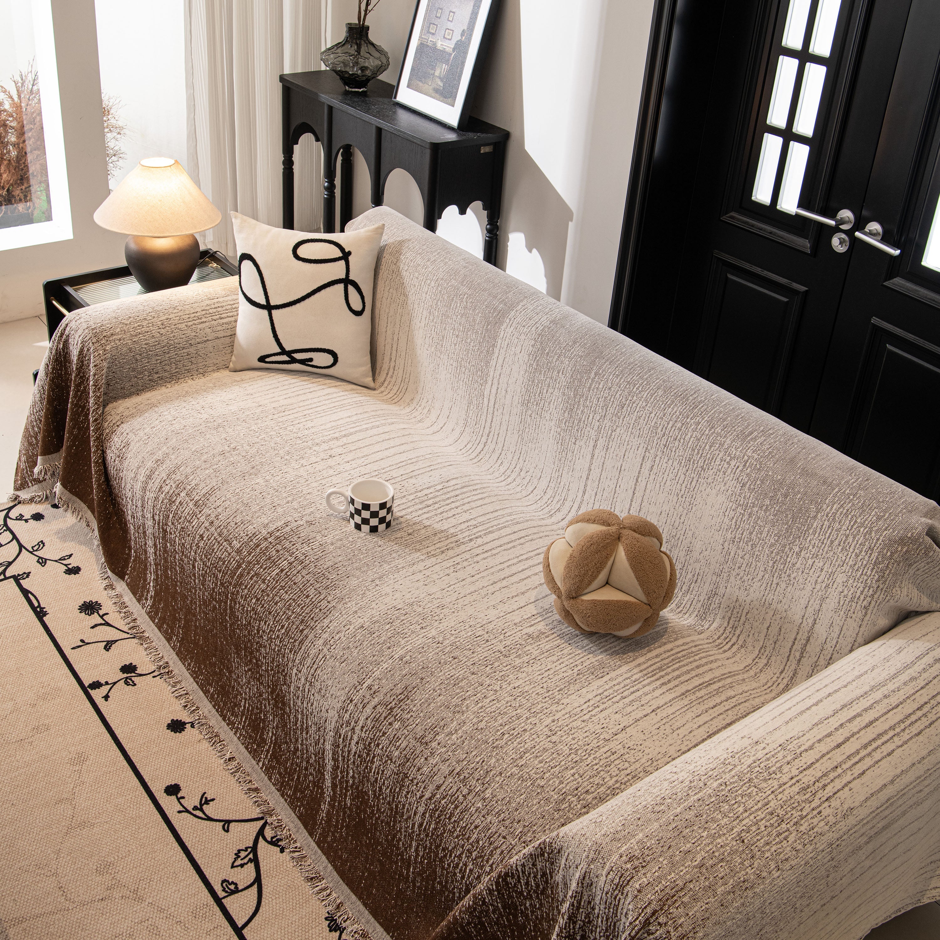 Modern Textured Sofa Cover Blanket, Tightly Woven Pet Sofa Throw for Sectional Couches - Image 124