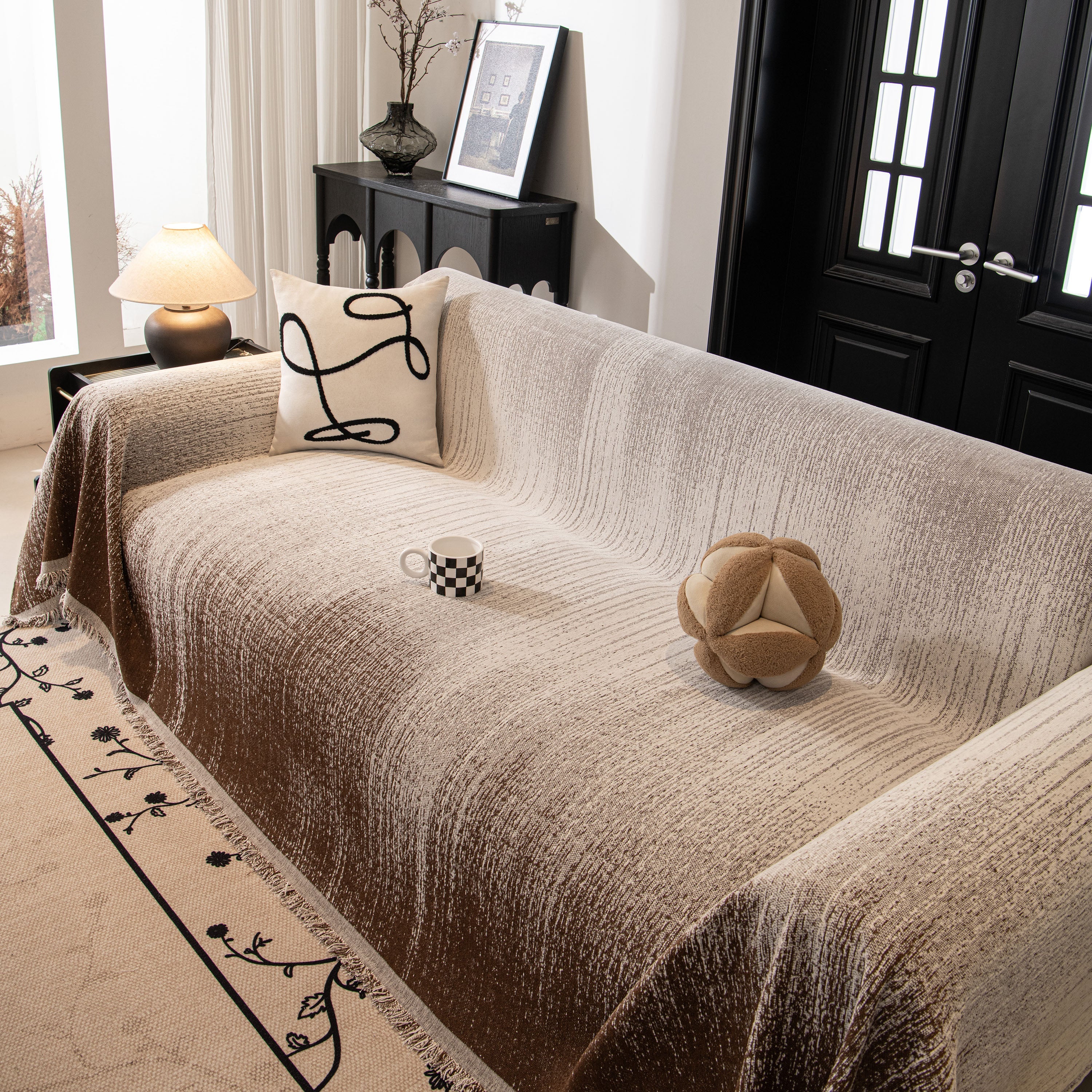 Modern Textured Sofa Cover Blanket, Tightly Woven Pet Sofa Throw for Sectional Couches - Image 125