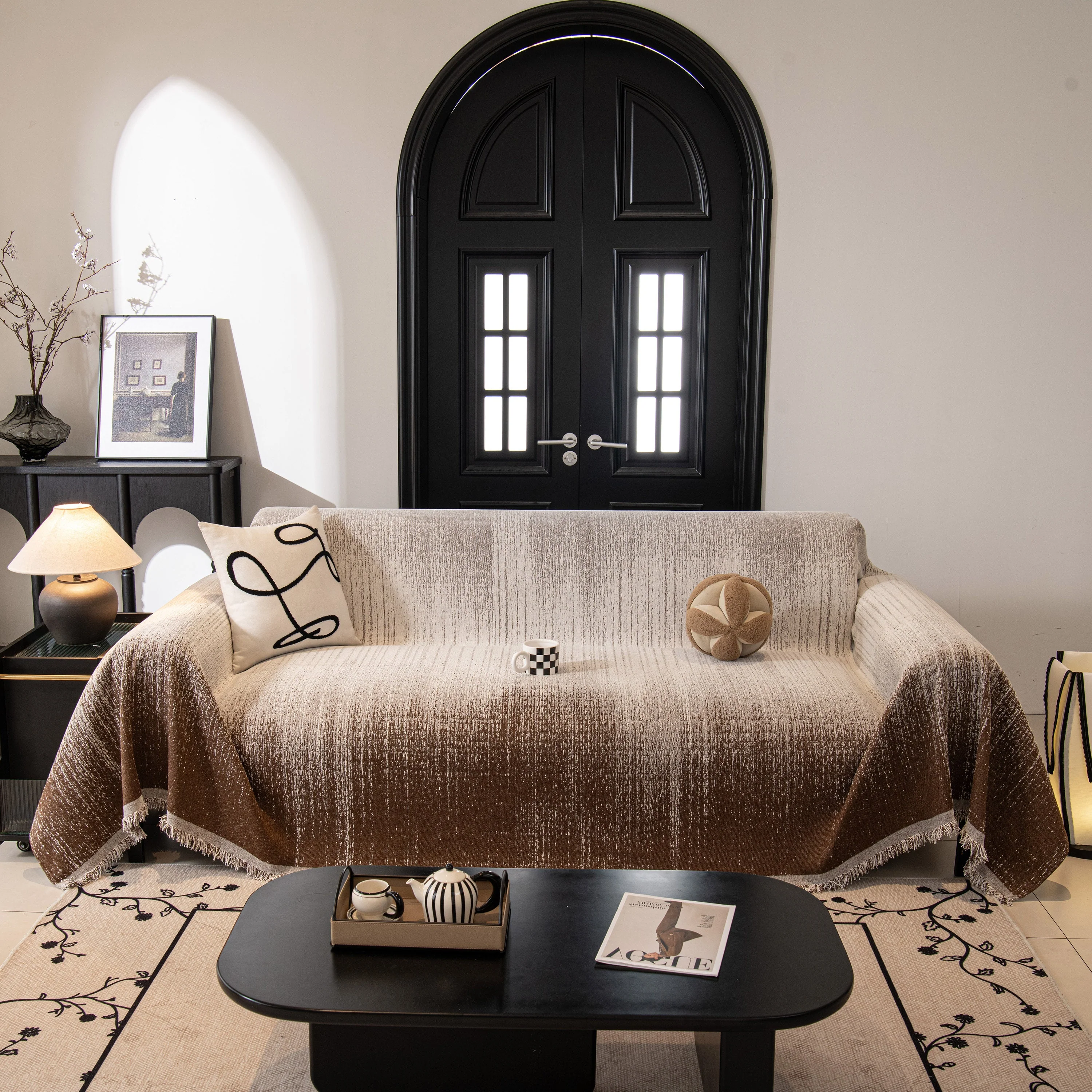 Modern Textured Sofa Cover Blanket, Tightly Woven Pet Sofa Throw for Sectional Couches - Image 127
