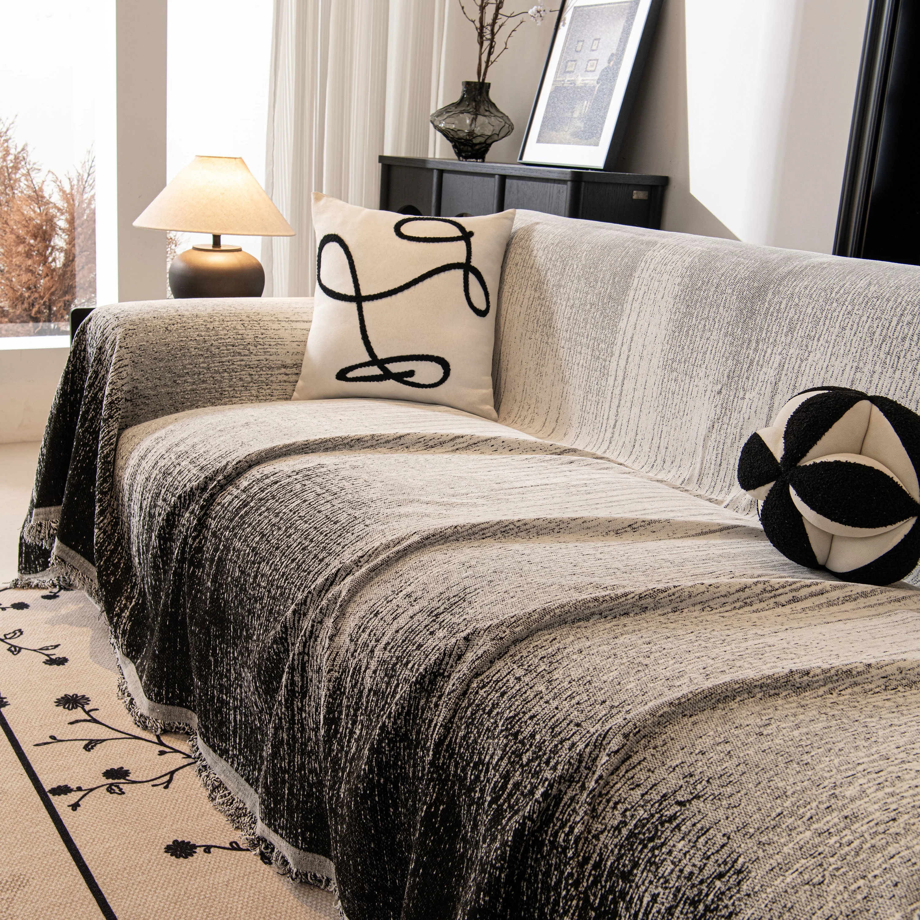 Modern Textured Sofa Cover Blanket, Tightly Woven Pet Sofa Throw for Sectional Couches - Image 17