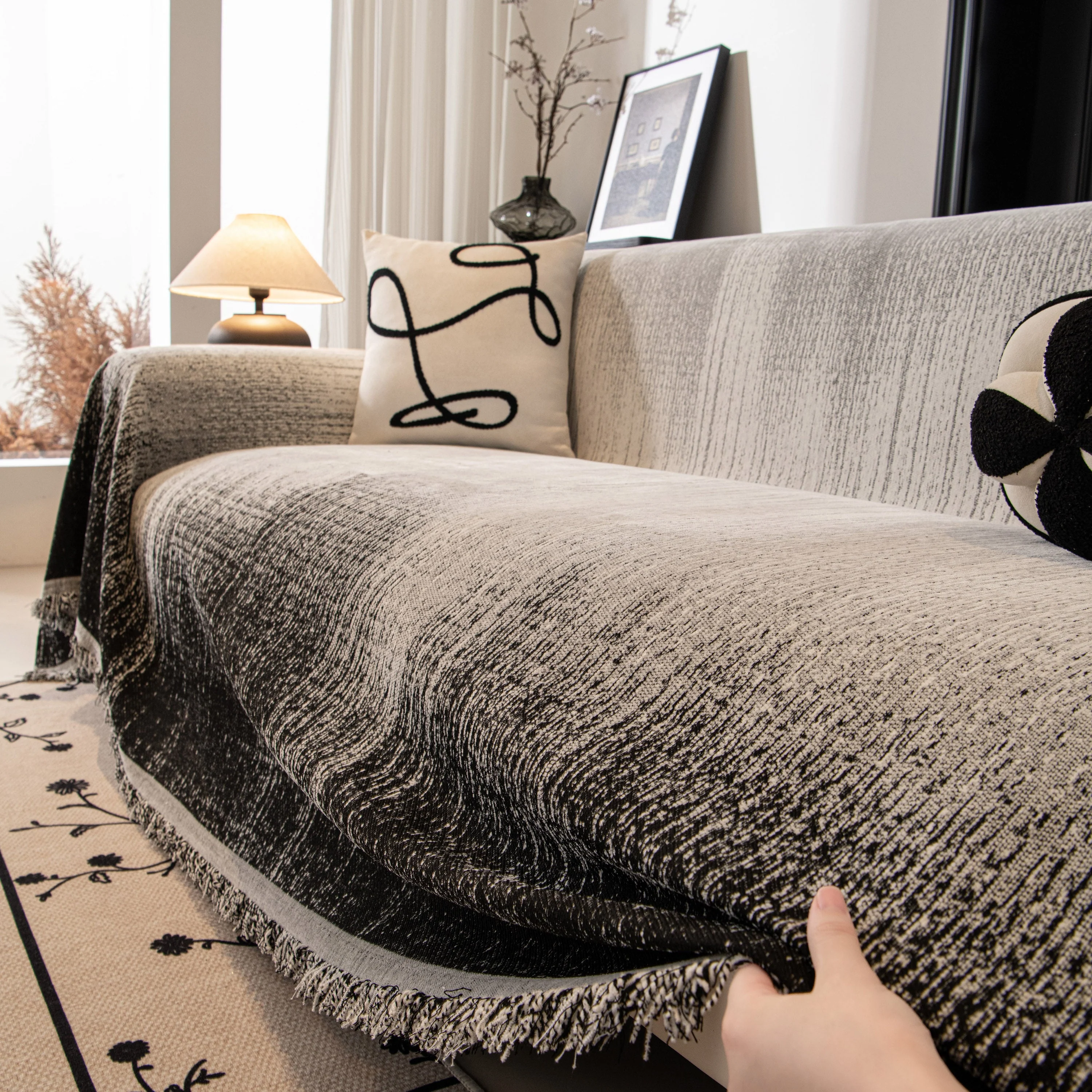 Modern Textured Sofa Cover Blanket, Tightly Woven Pet Sofa Throw for Sectional Couches - Image 19