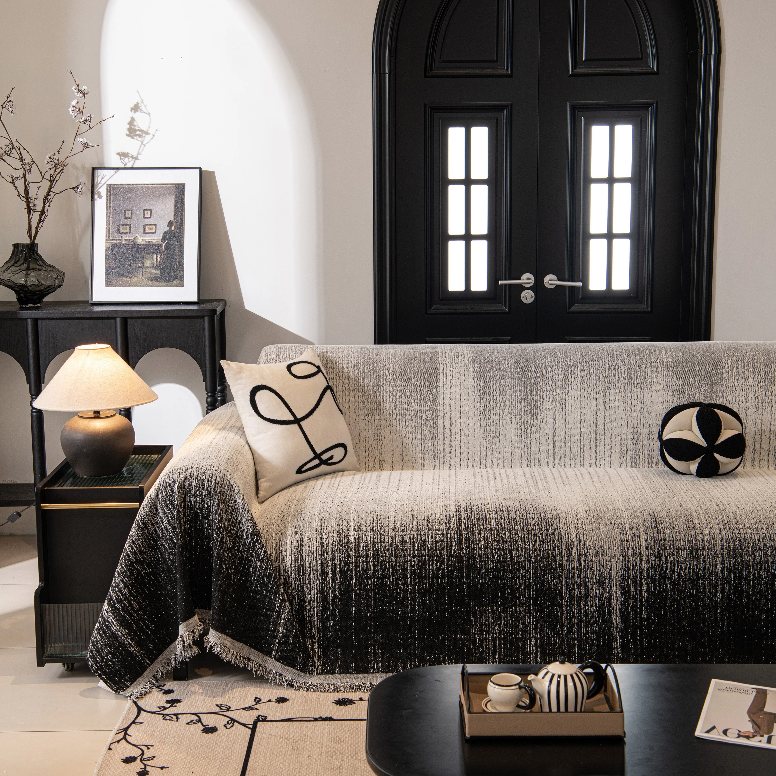 Modern Textured Sofa Cover Blanket, Tightly Woven Pet Sofa Throw for Sectional Couches - Image 28