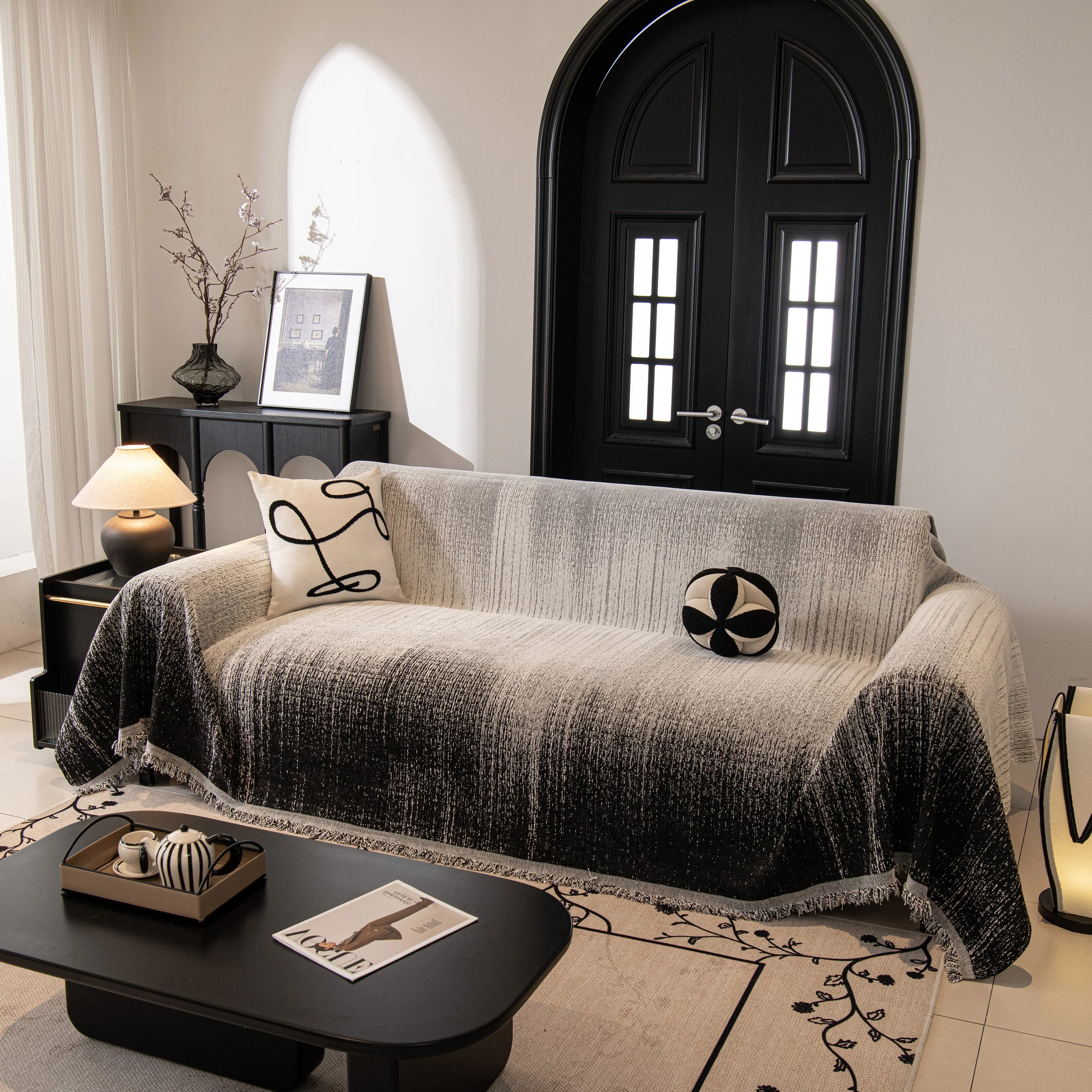 Modern Textured Sofa Cover Blanket, Tightly Woven Pet Sofa Throw for Sectional Couches - Image 3