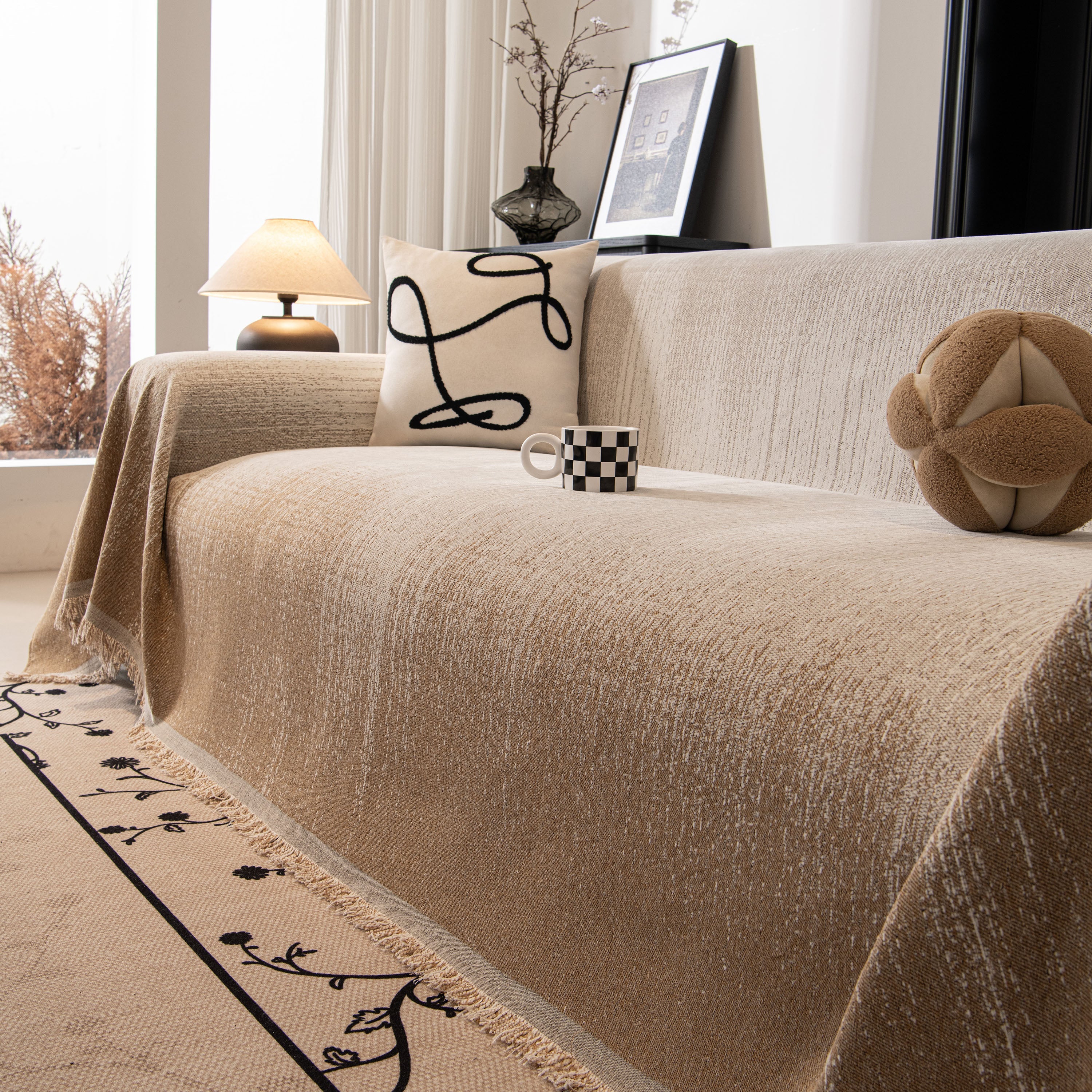 Modern Textured Sofa Cover Blanket, Tightly Woven Pet Sofa Throw for Sectional Couches - Image 30