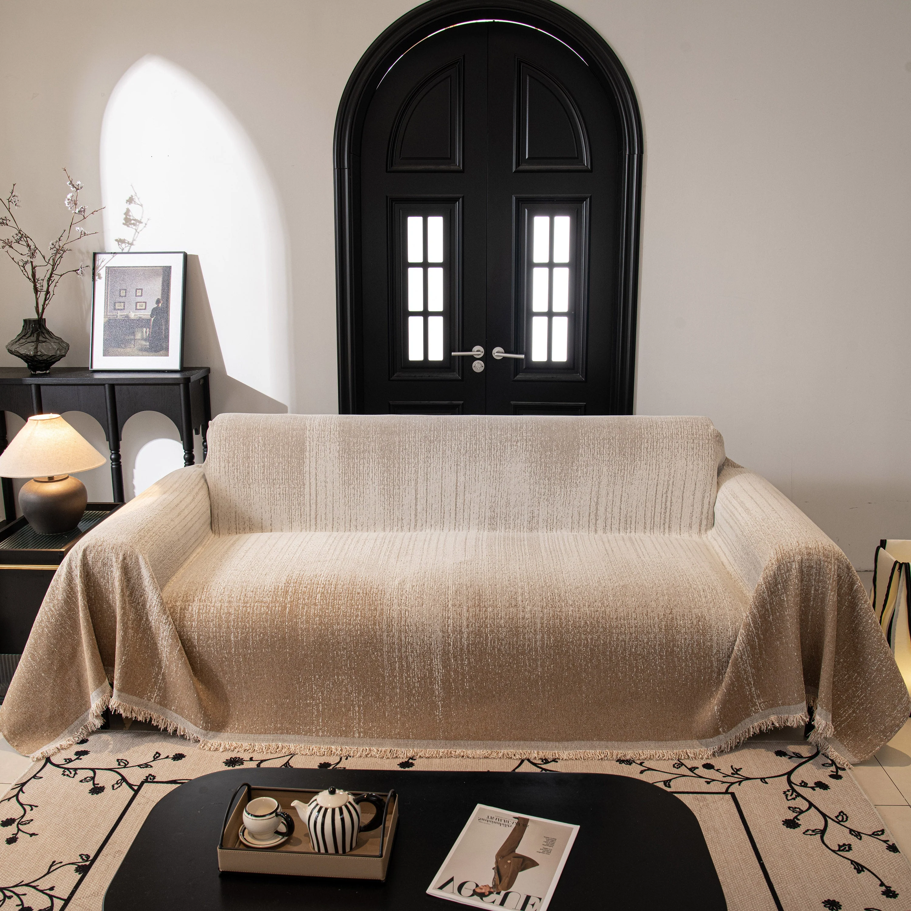 Modern Textured Sofa Cover Blanket, Tightly Woven Pet Sofa Throw for Sectional Couches - Image 31