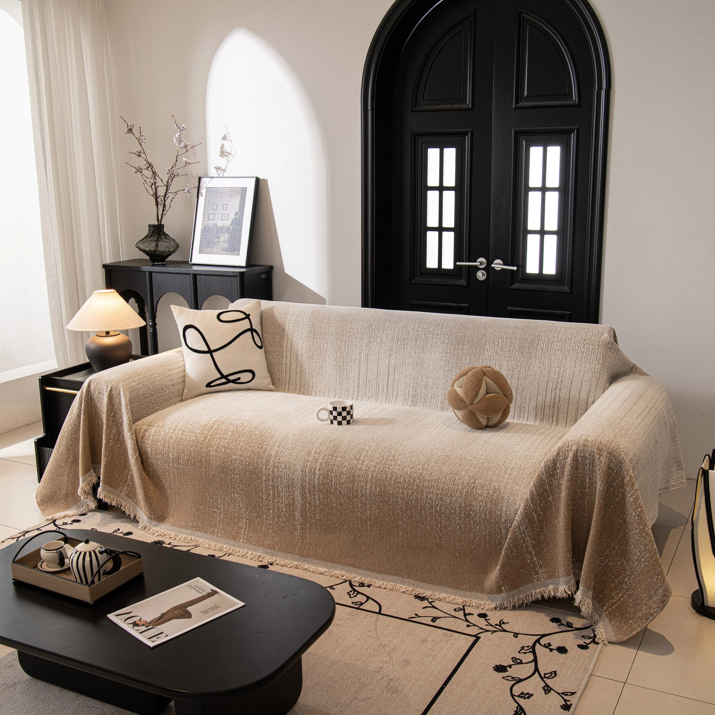 Modern Textured Sofa Cover Blanket, Tightly Woven Pet Sofa Throw for Sectional Couches - Image 32