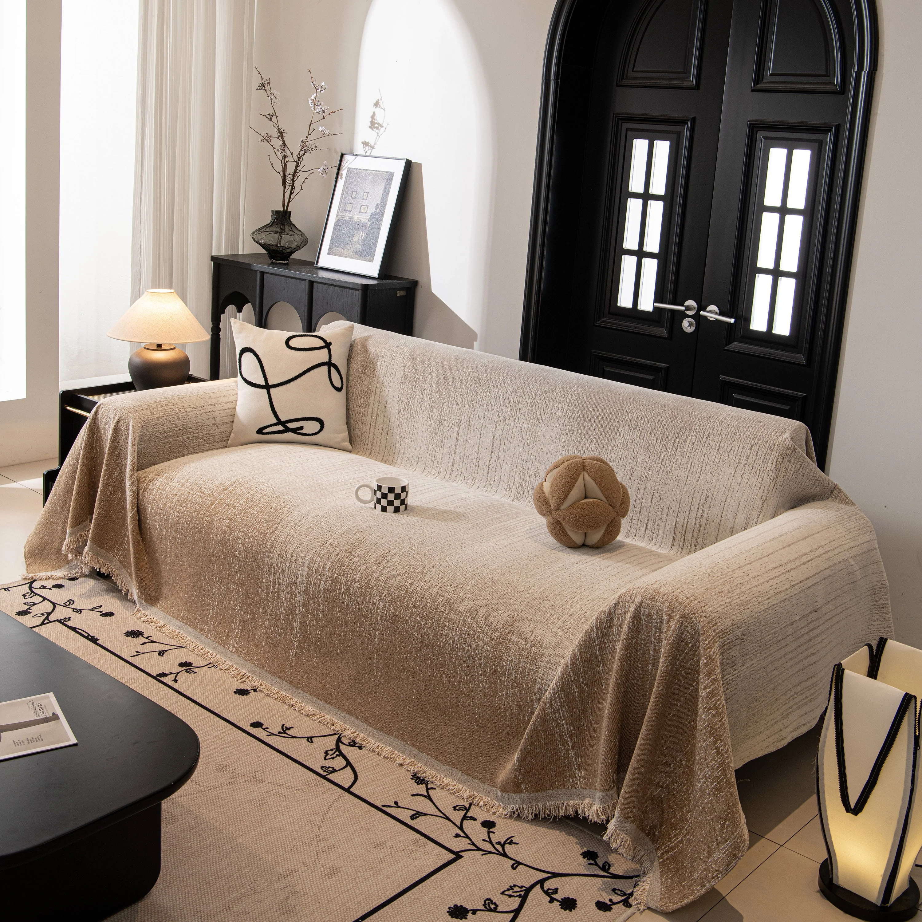 Modern Textured Sofa Cover Blanket, Tightly Woven Pet Sofa Throw for Sectional Couches - Image 34