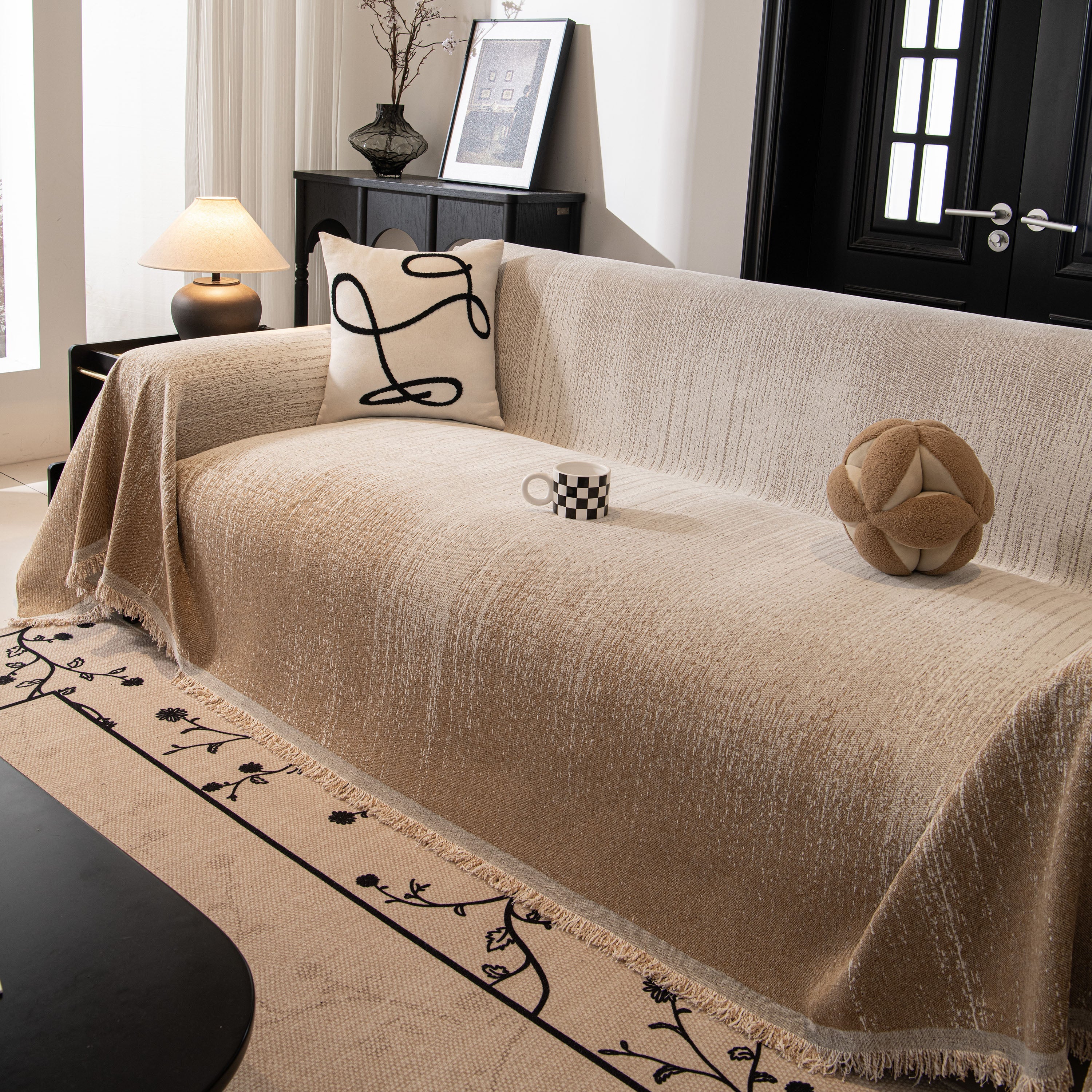 Modern Textured Sofa Cover Blanket, Tightly Woven Pet Sofa Throw for Sectional Couches - Image 35