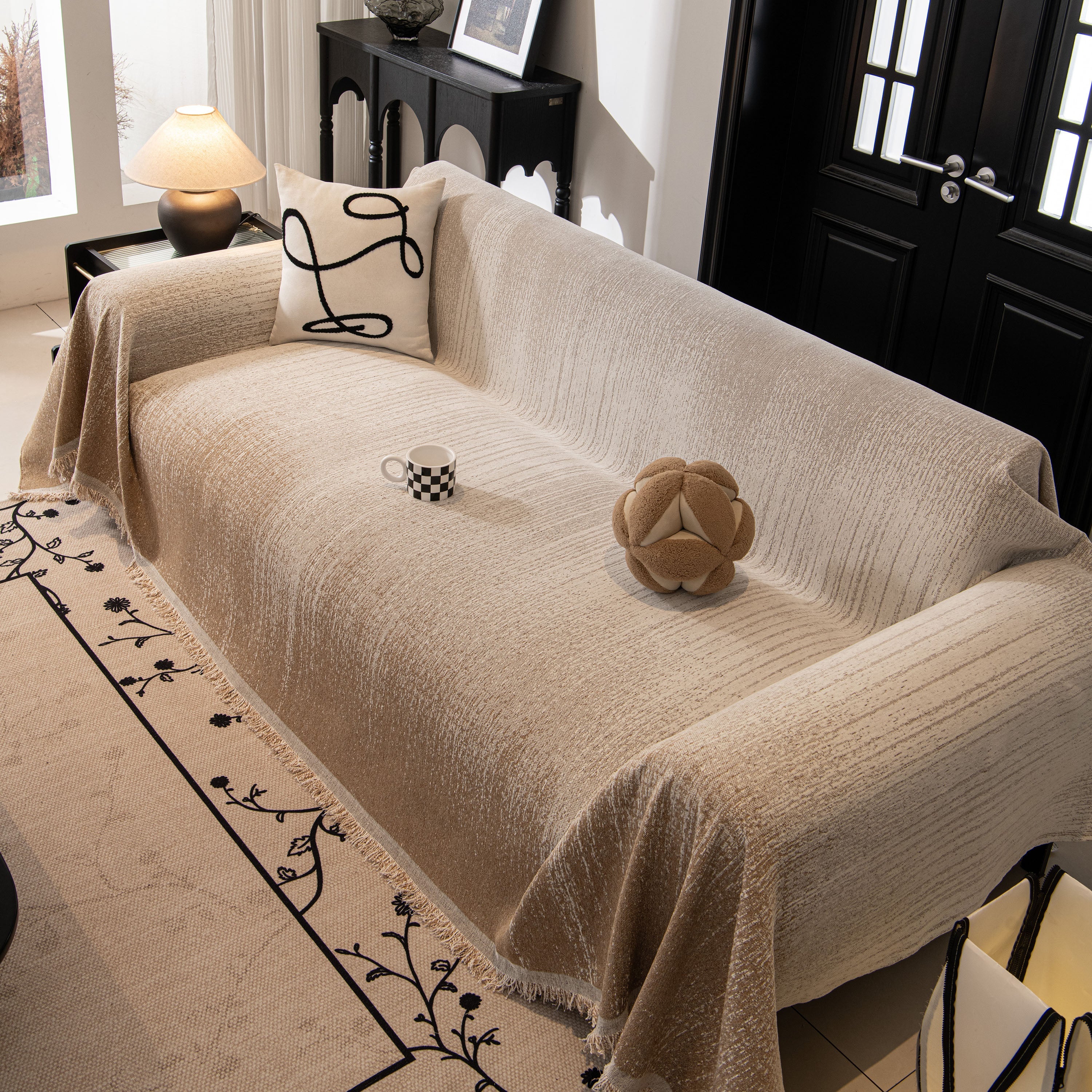 Modern Textured Sofa Cover Blanket, Tightly Woven Pet Sofa Throw for Sectional Couches - Image 36