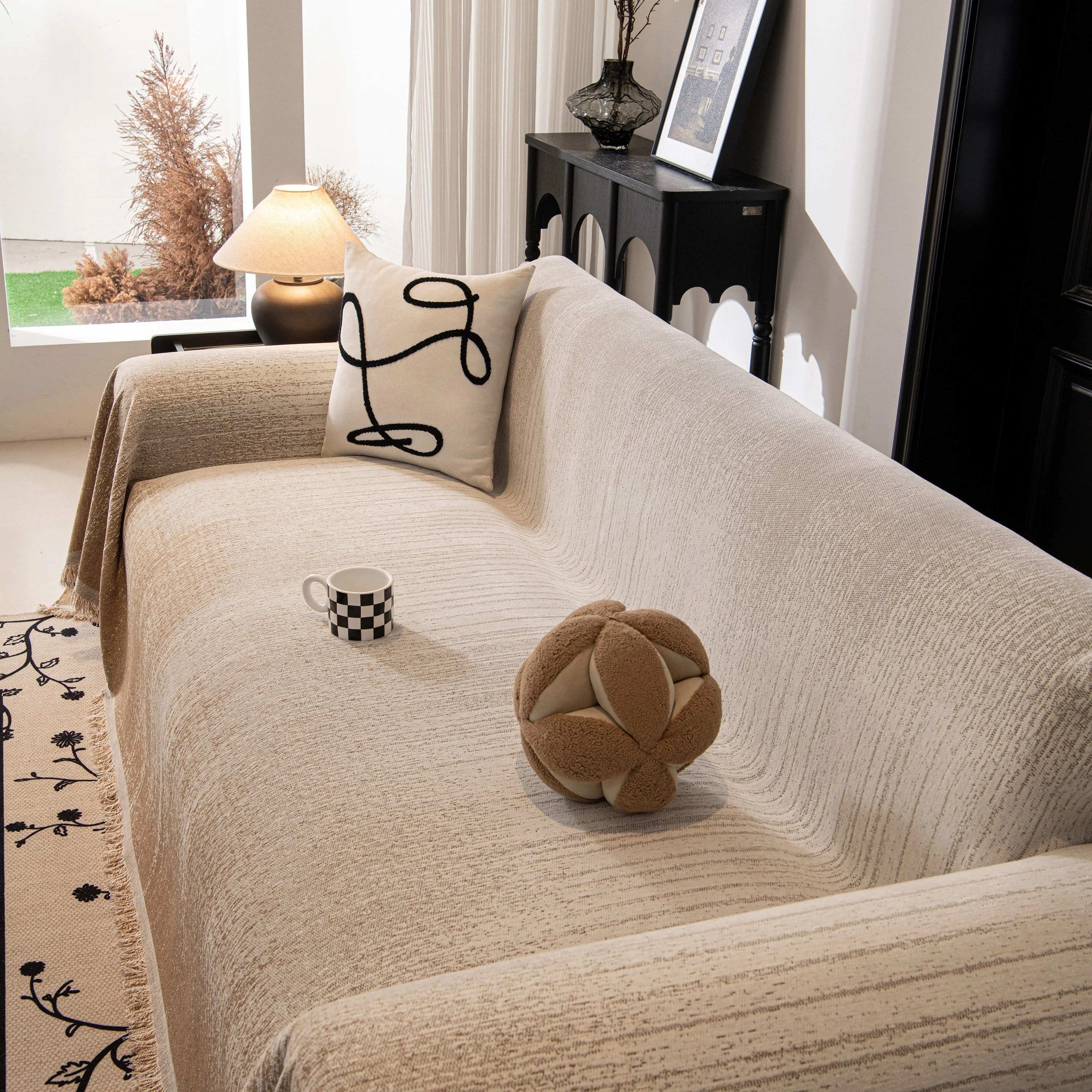 Modern Textured Sofa Cover Blanket, Tightly Woven Pet Sofa Throw for Sectional Couches - Image 37