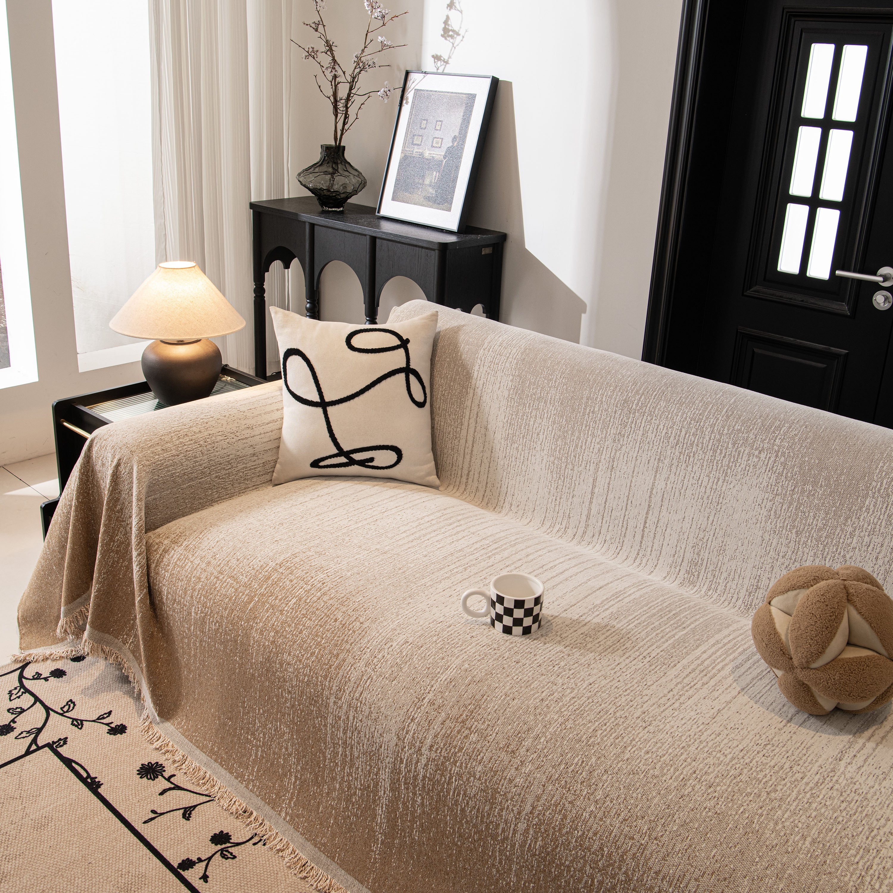Modern Textured Sofa Cover Blanket, Tightly Woven Pet Sofa Throw for Sectional Couches - Image 39