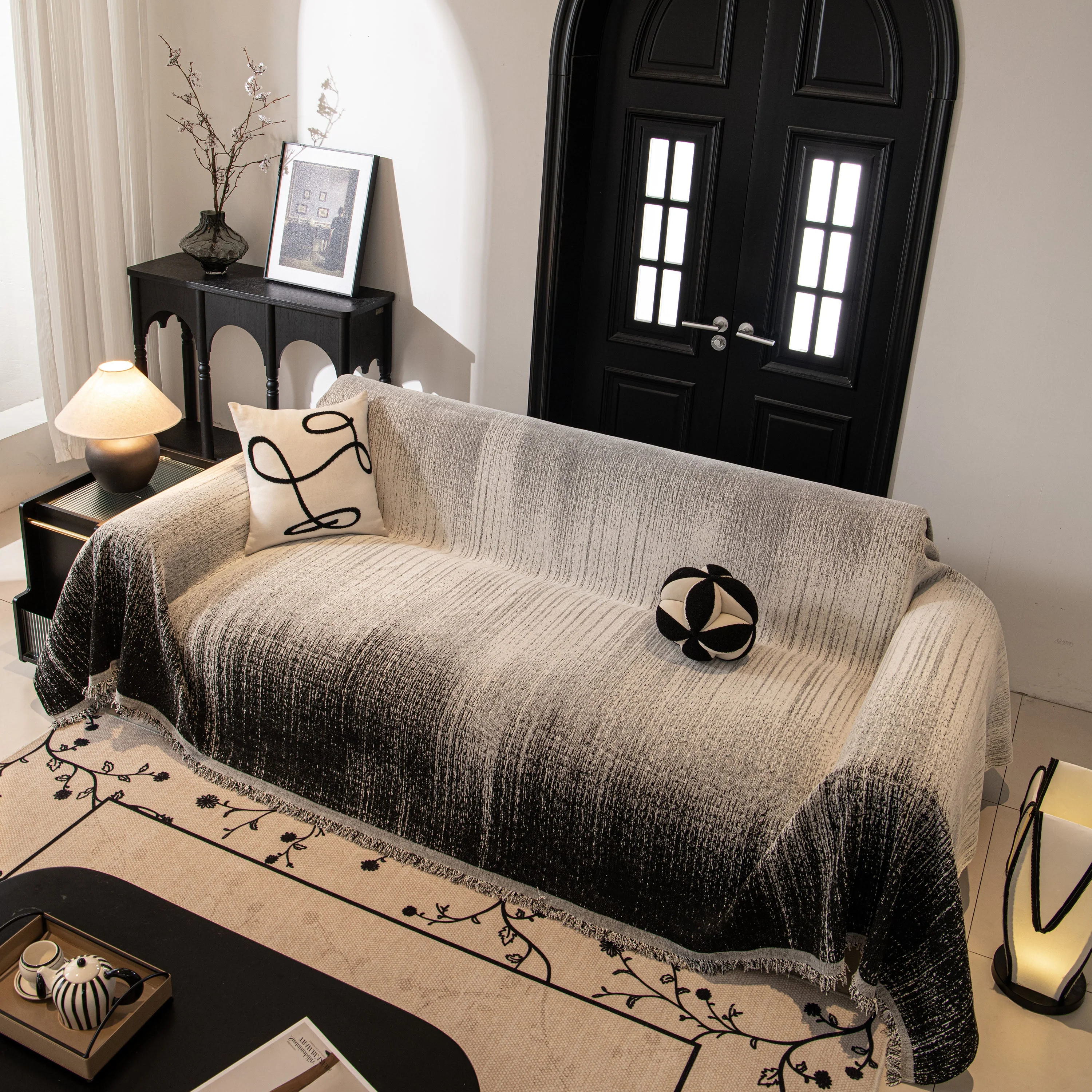 Modern Textured Sofa Cover Blanket, Tightly Woven Pet Sofa Throw for Sectional Couches - Image 4