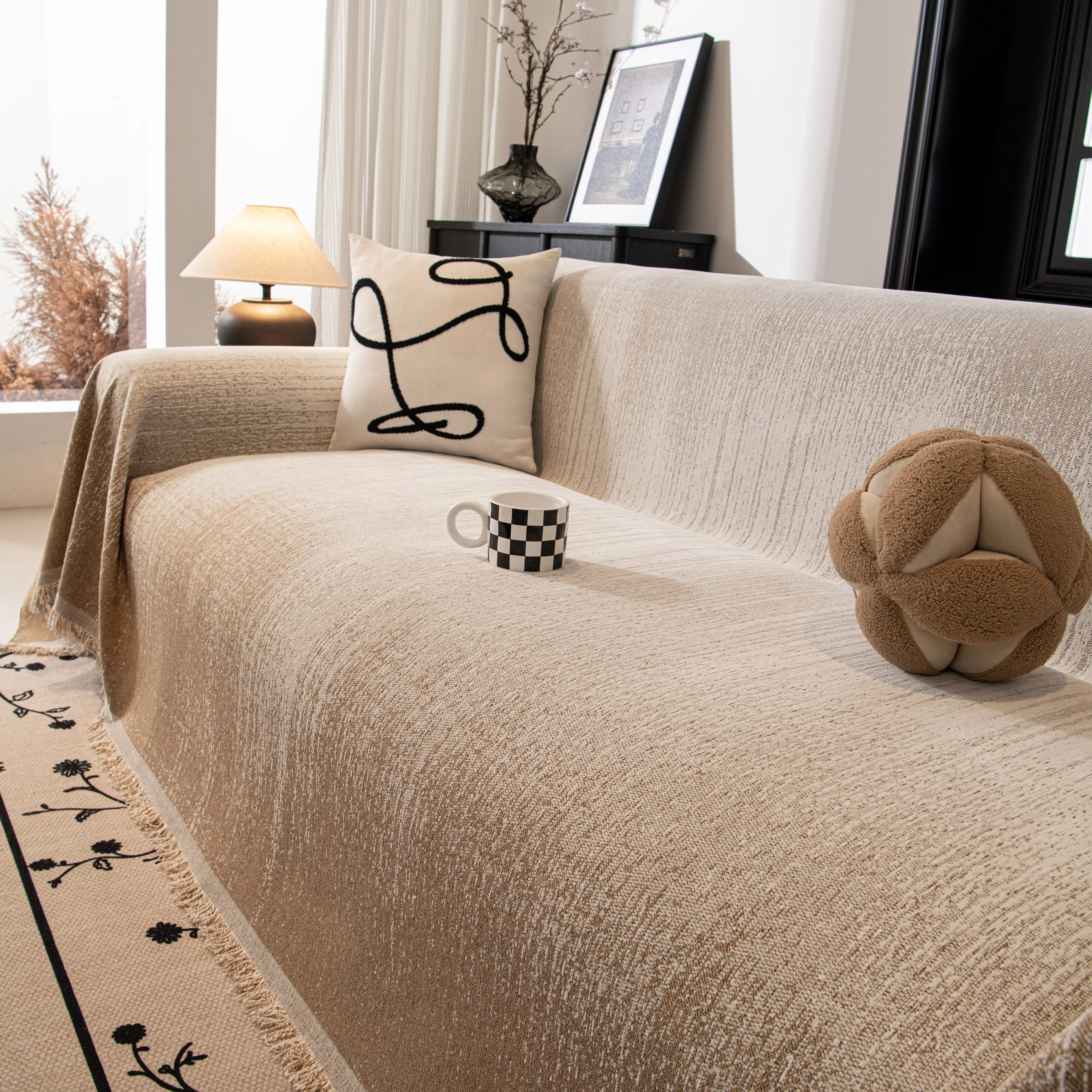 Modern Textured Sofa Cover Blanket, Tightly Woven Pet Sofa Throw for Sectional Couches - Image 40
