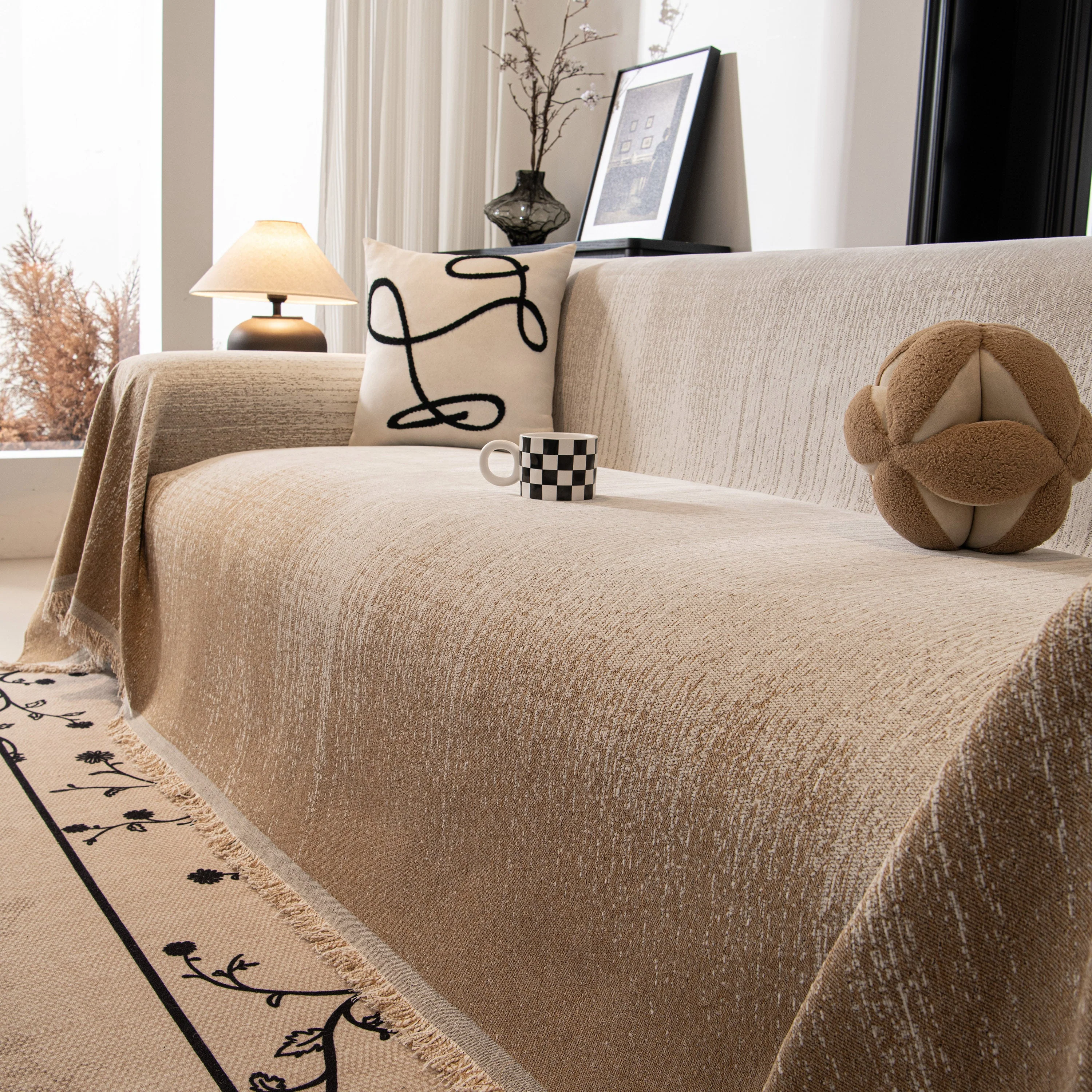 Modern Textured Sofa Cover Blanket, Tightly Woven Pet Sofa Throw for Sectional Couches - Image 41